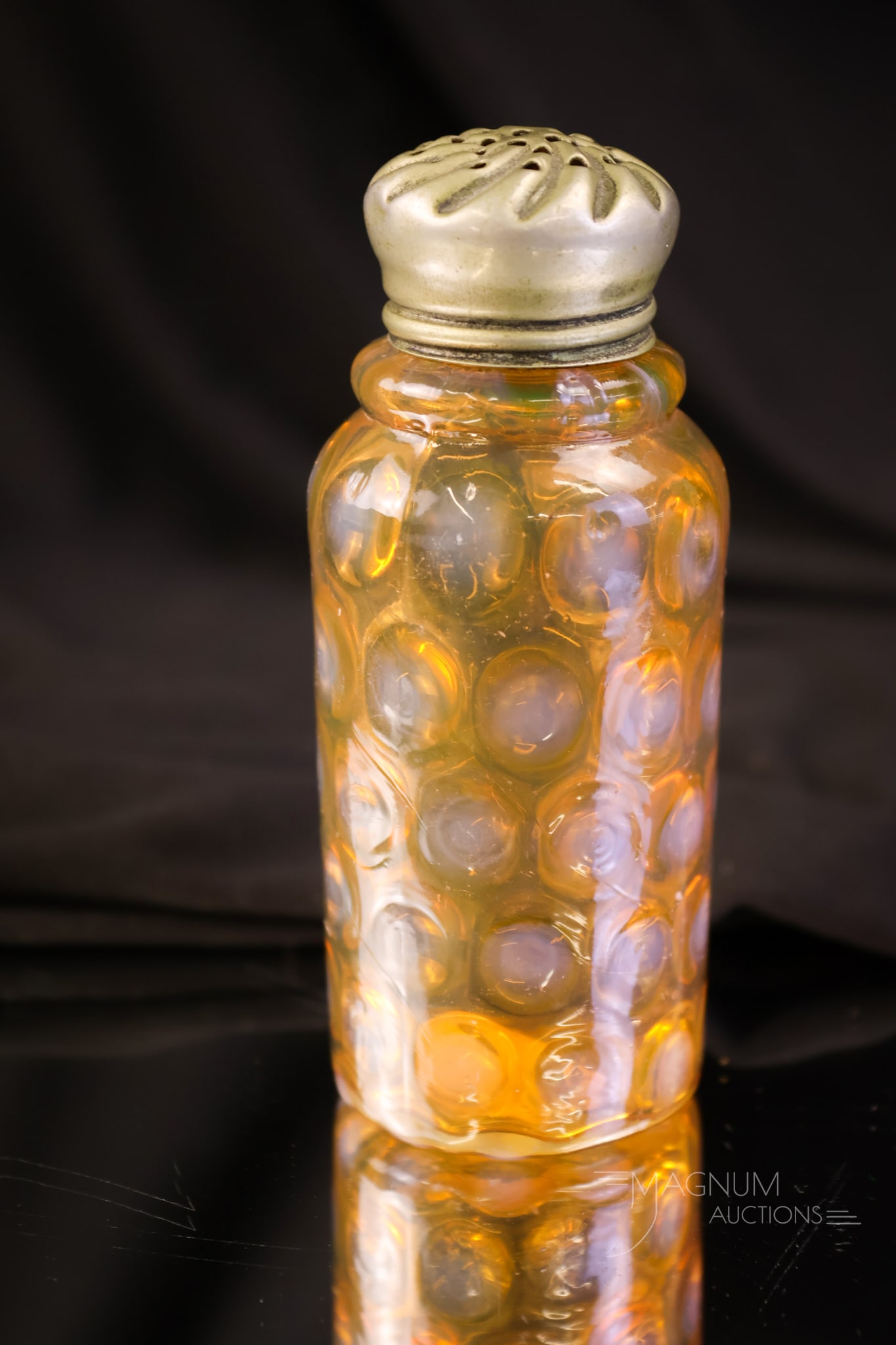 Rare Bittersweet Opalescent Victorian Glass Salt Shaker (1 of 5)
