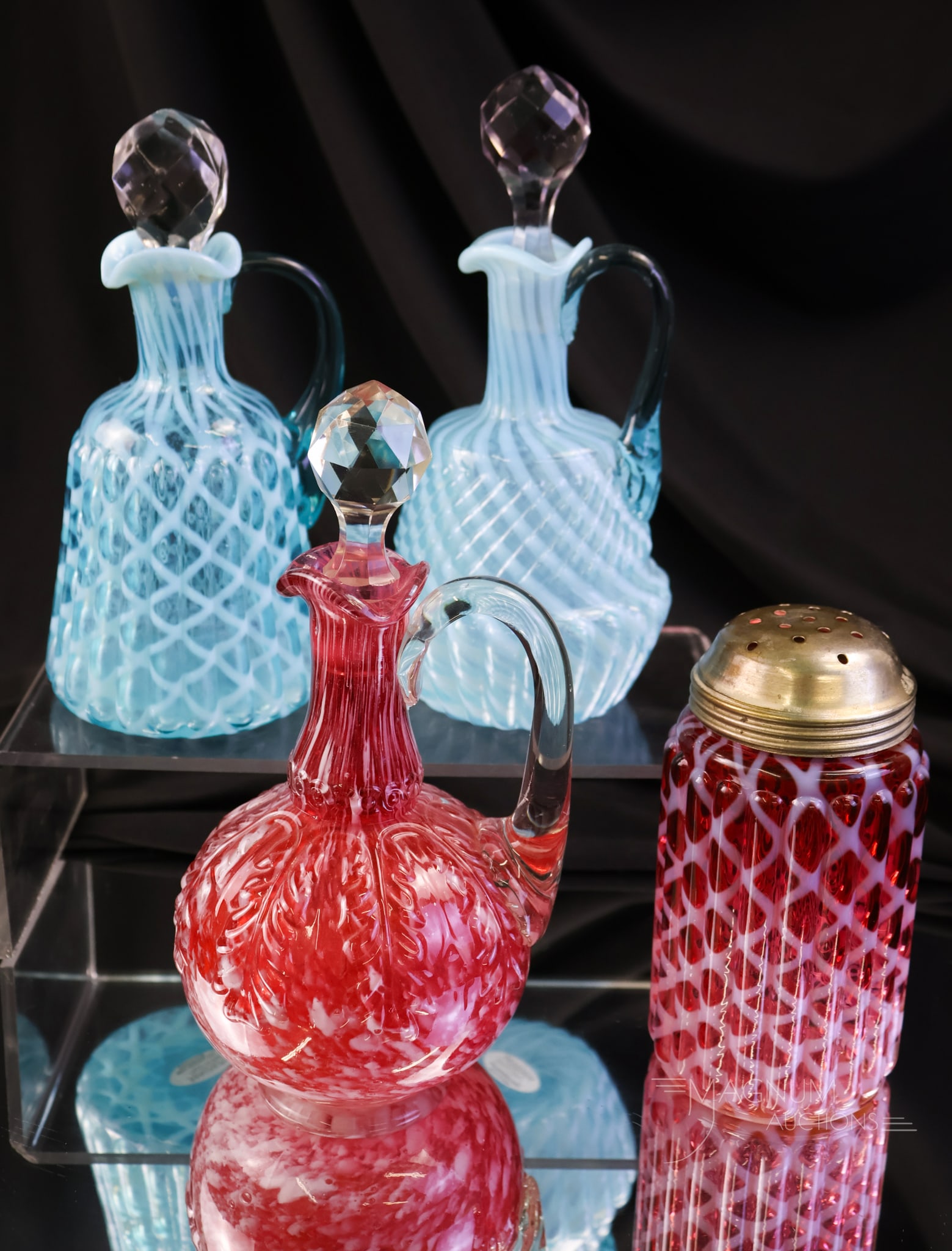 4 pc Lot Northwood Victorian Glass Cruets & More (1 of 18)