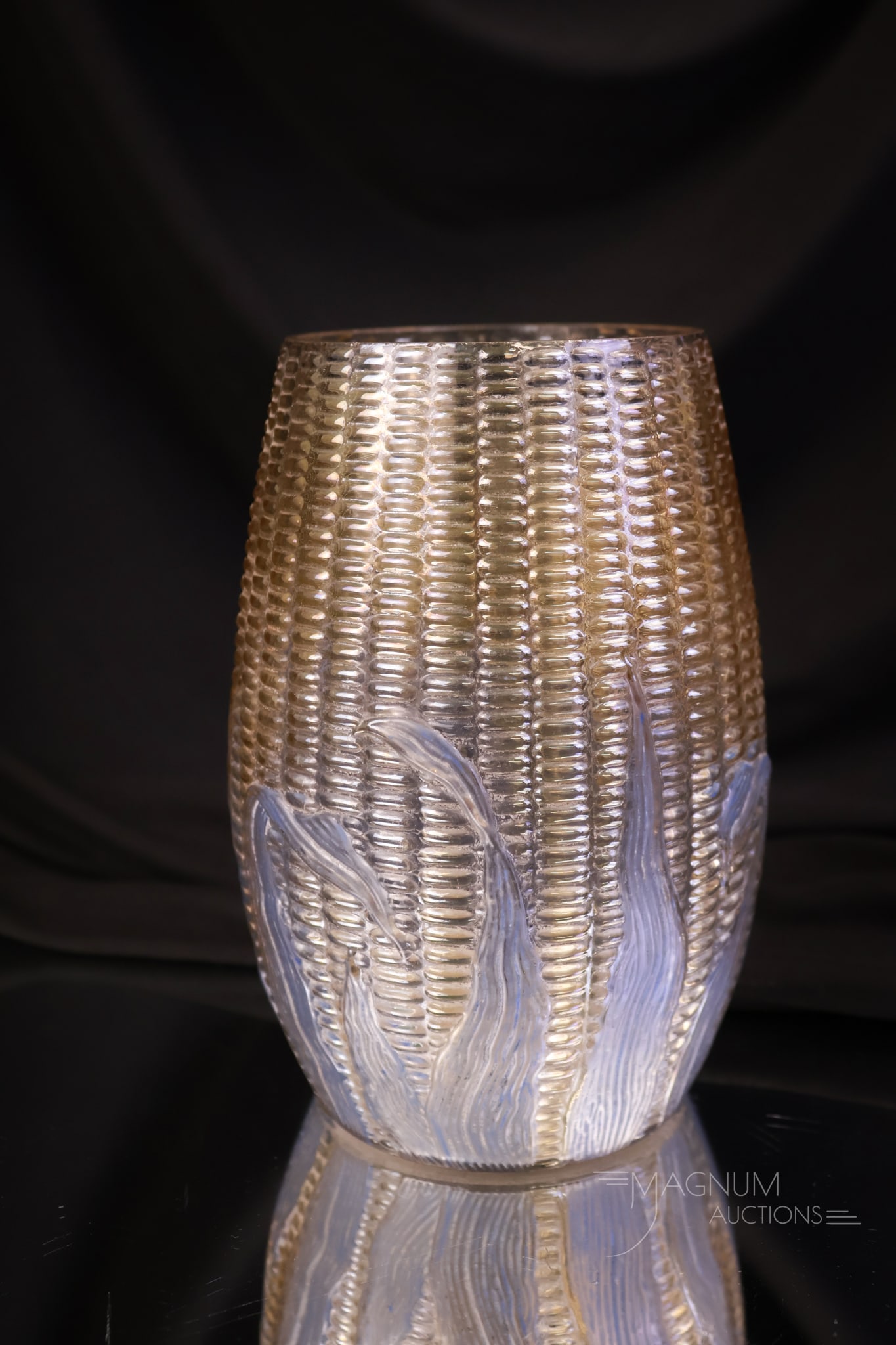 Scarce Libbey Maize Iridescent Victorian Glass Celery Vase (1 of 4)