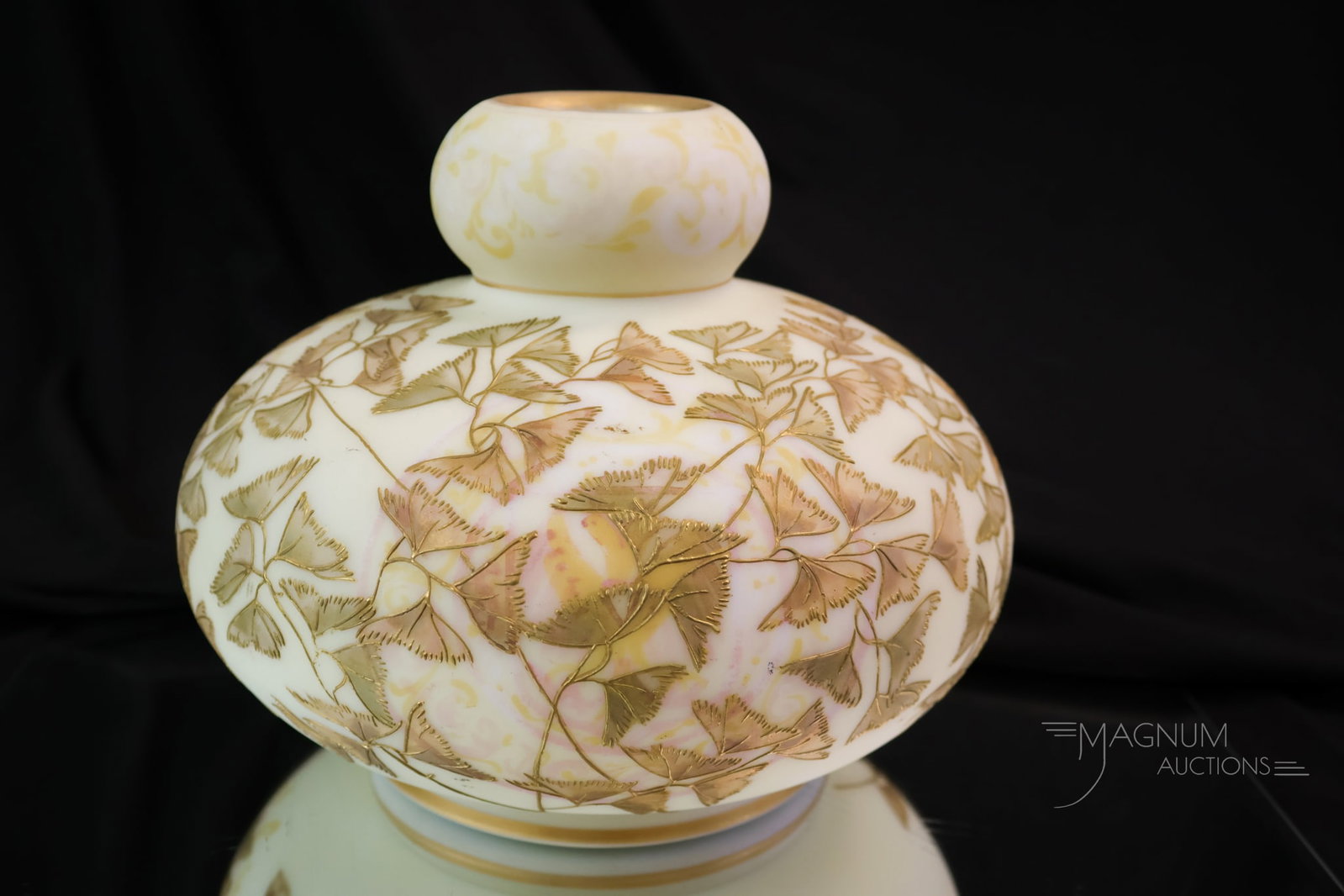 Mt. Washington Crown Milano Art Glass Vase (1 of 6)