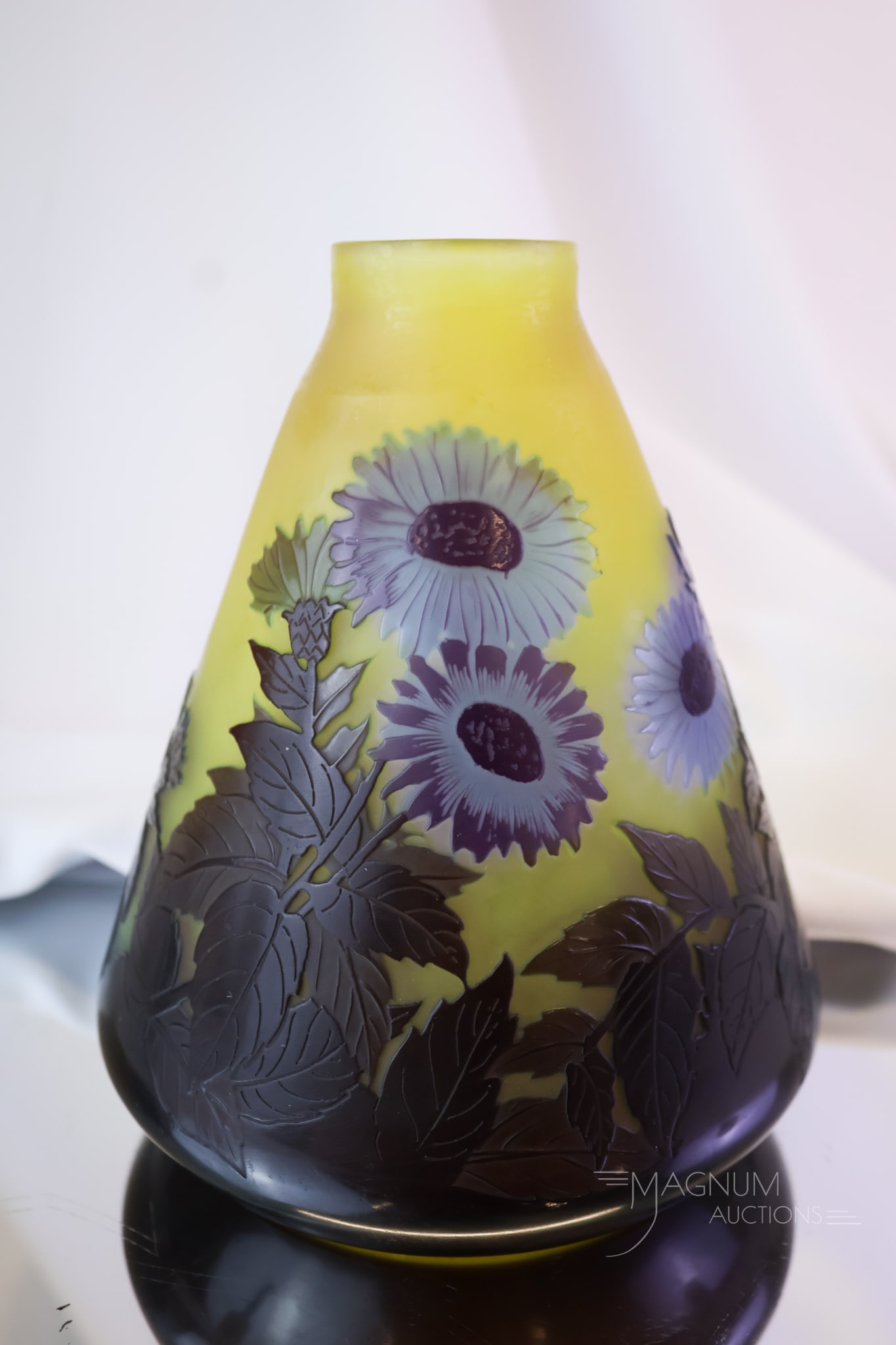 Signed Galle' French Cameo Art Glass Vase (1 of 9)