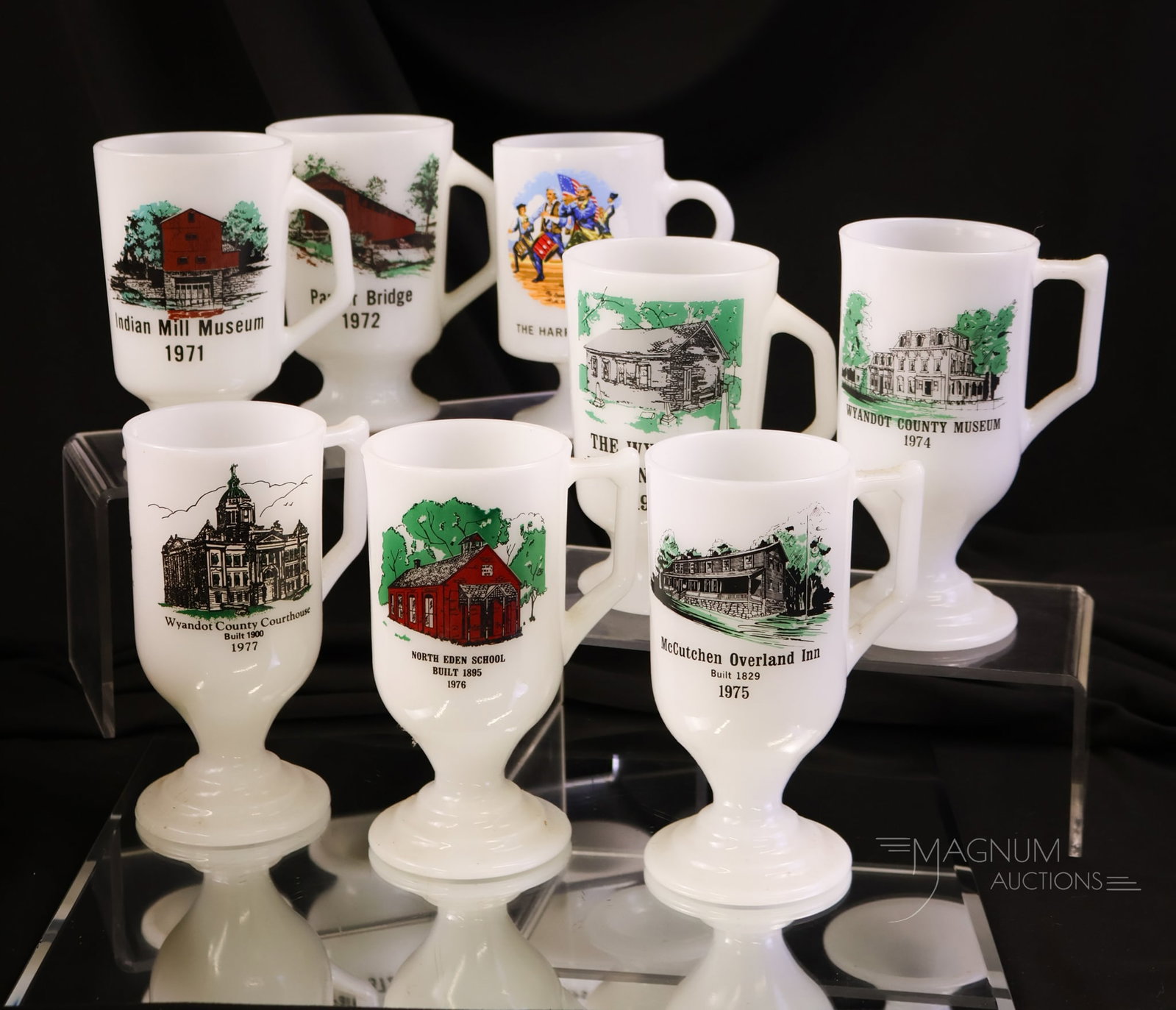 8 pc Lot Fireking Glass The First Citizens National Bank Upper Sandusky Advertising (1 of 7)