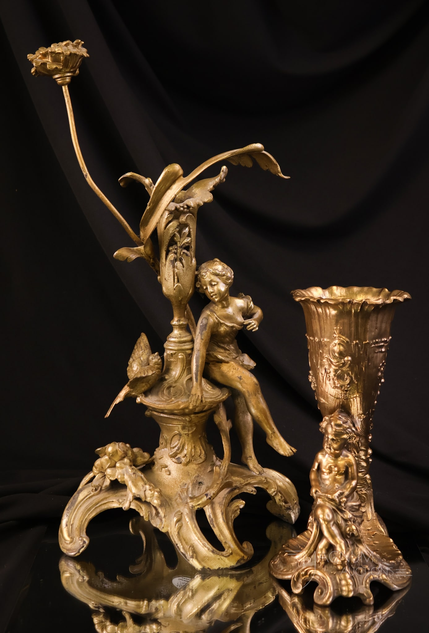2 pc Lot Victorian Figural Bronze Pieces Holders (1 of 13)