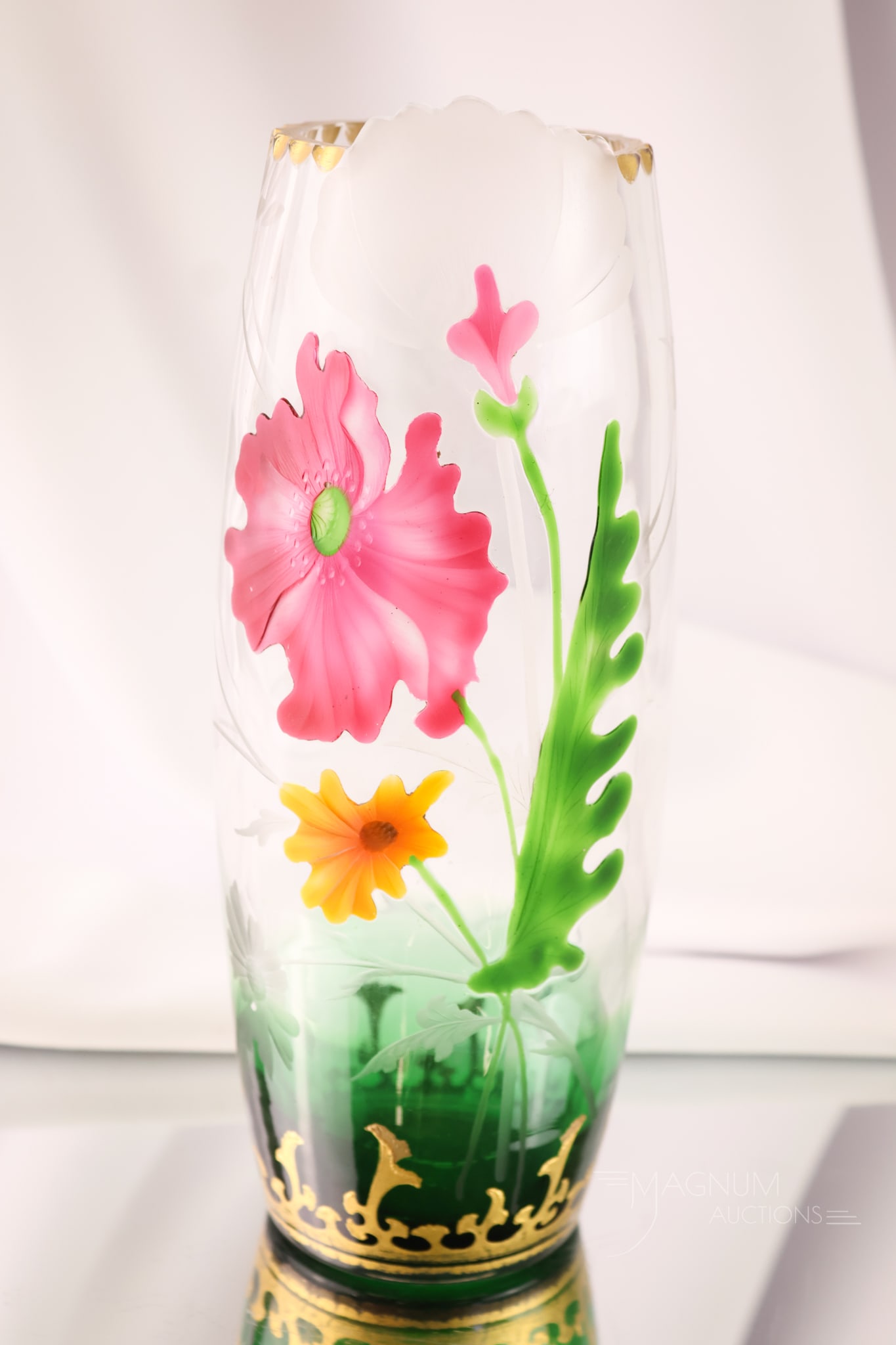 Moser Intaglio Art Glass Vase (1 of 6)