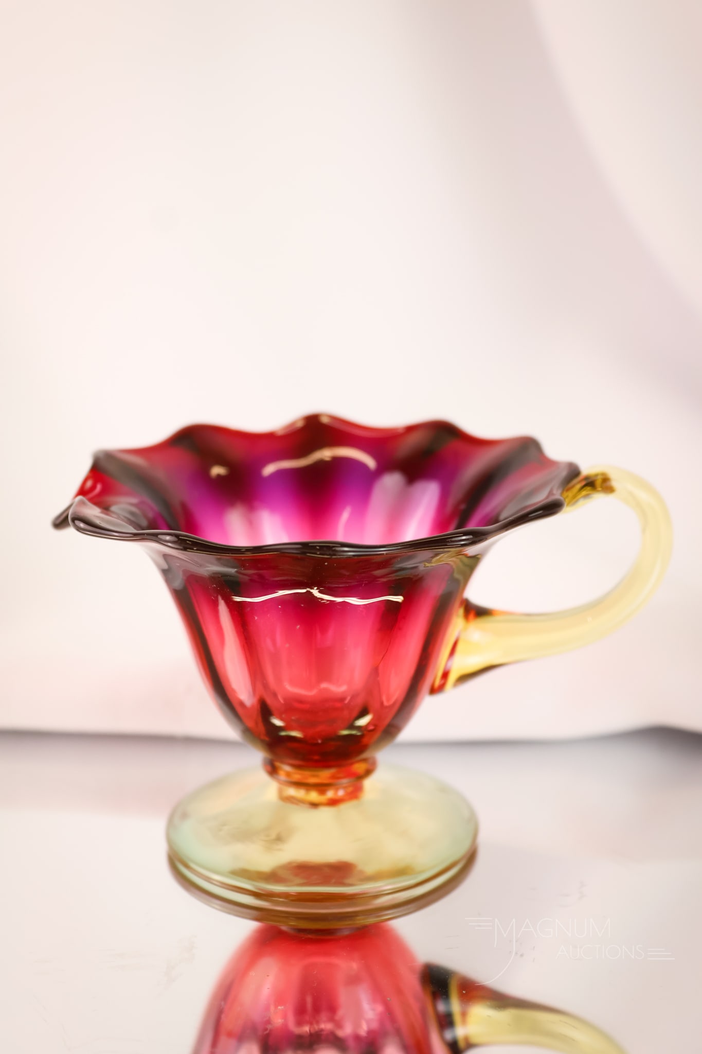 Webb Alexandrite Art Glass Ribbed Creamer (1 of 7)