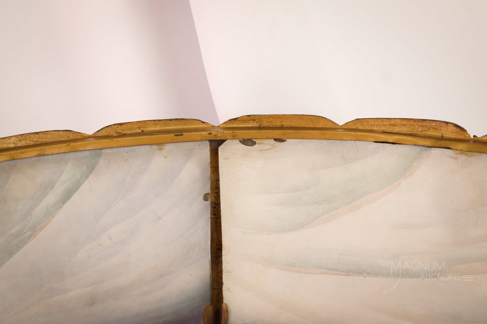 Pittsburgh Reverse Painted Panel Antique Table Lamp - 14