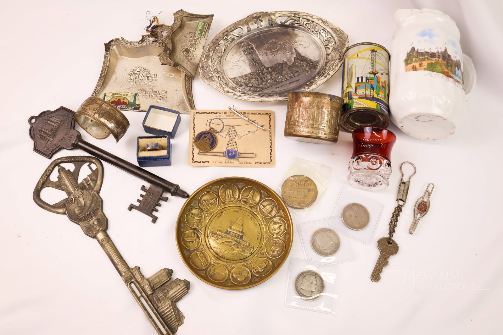 21 pc Lot Antique Chicago World's Fair Antique Collectible Articles (1 of 12)