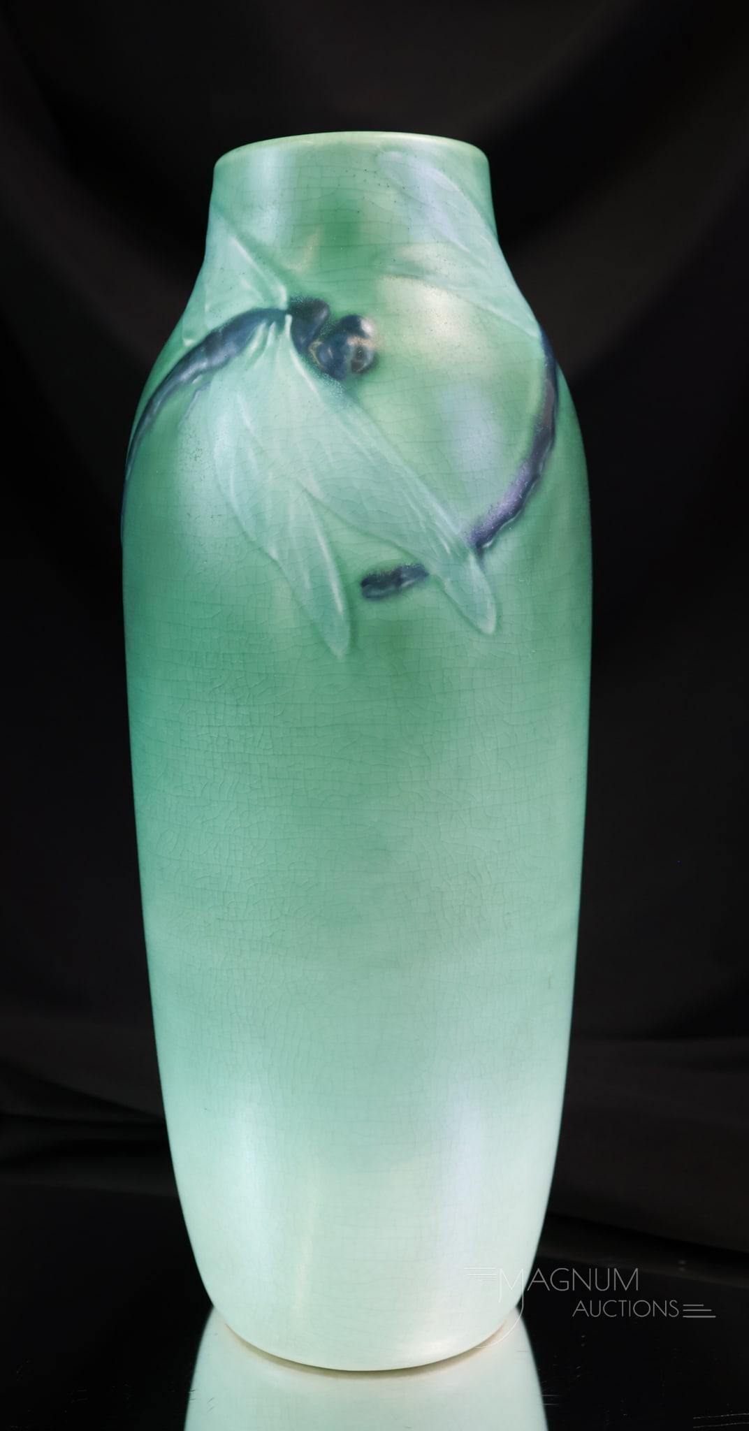 Rookwood Matte Glaze Molded Dragonfly Arts & Crafts Pottery Vase by Valentien "IV" "932C" (1 of 7)