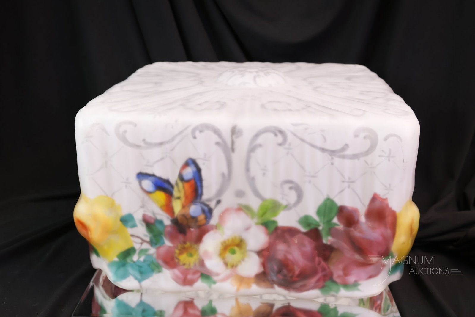 Pairpoint Reverse Painted Puffy Antique Table Lamp - 12