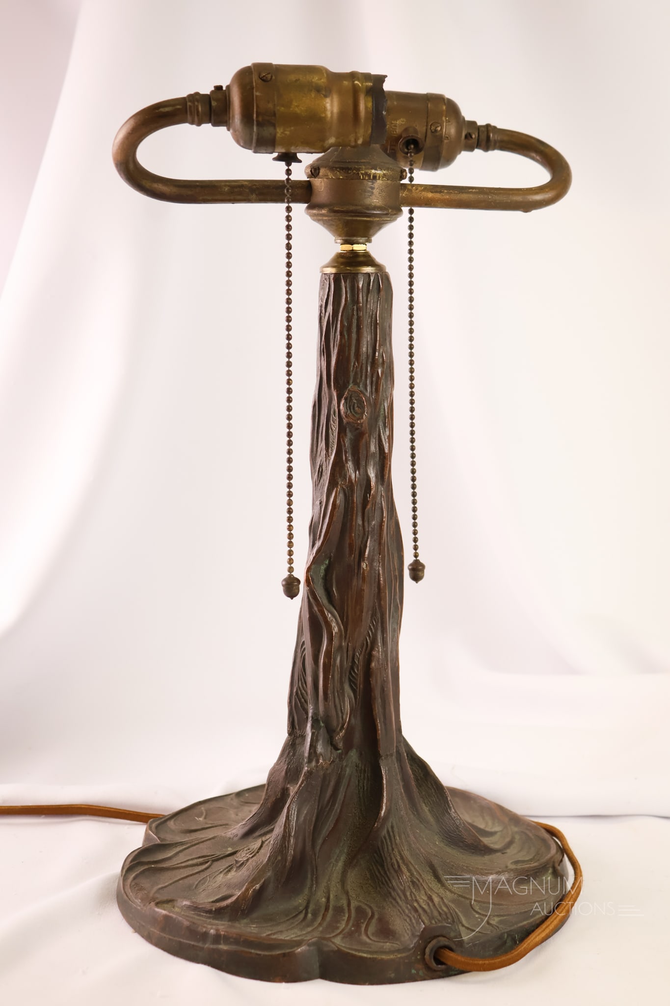 Antique Pairpoint Figural Tree Trunk Lamp Base - 3