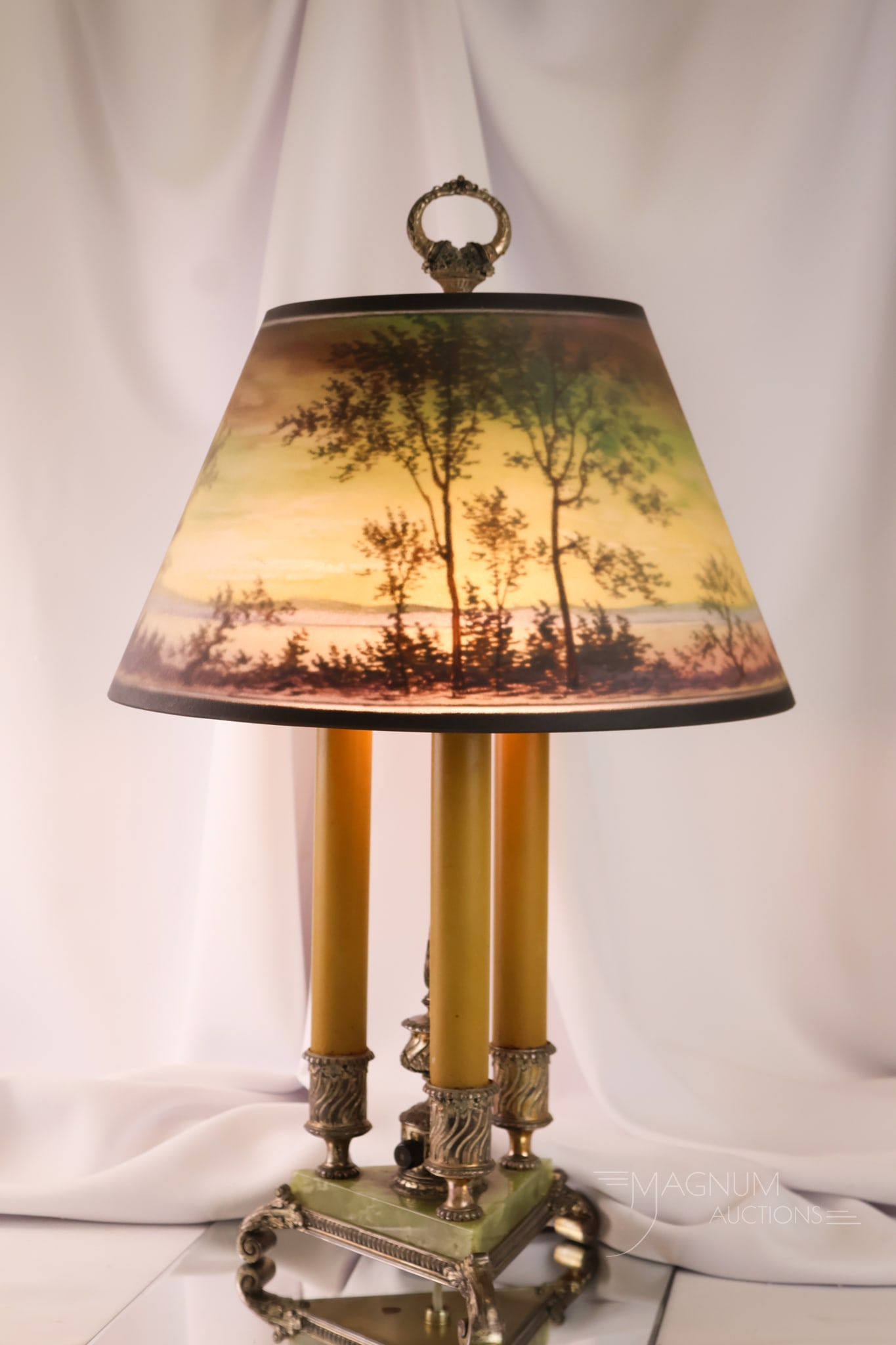 Pairpoint Reverse Painted Scenic Director Table Lamp (1 of 16)