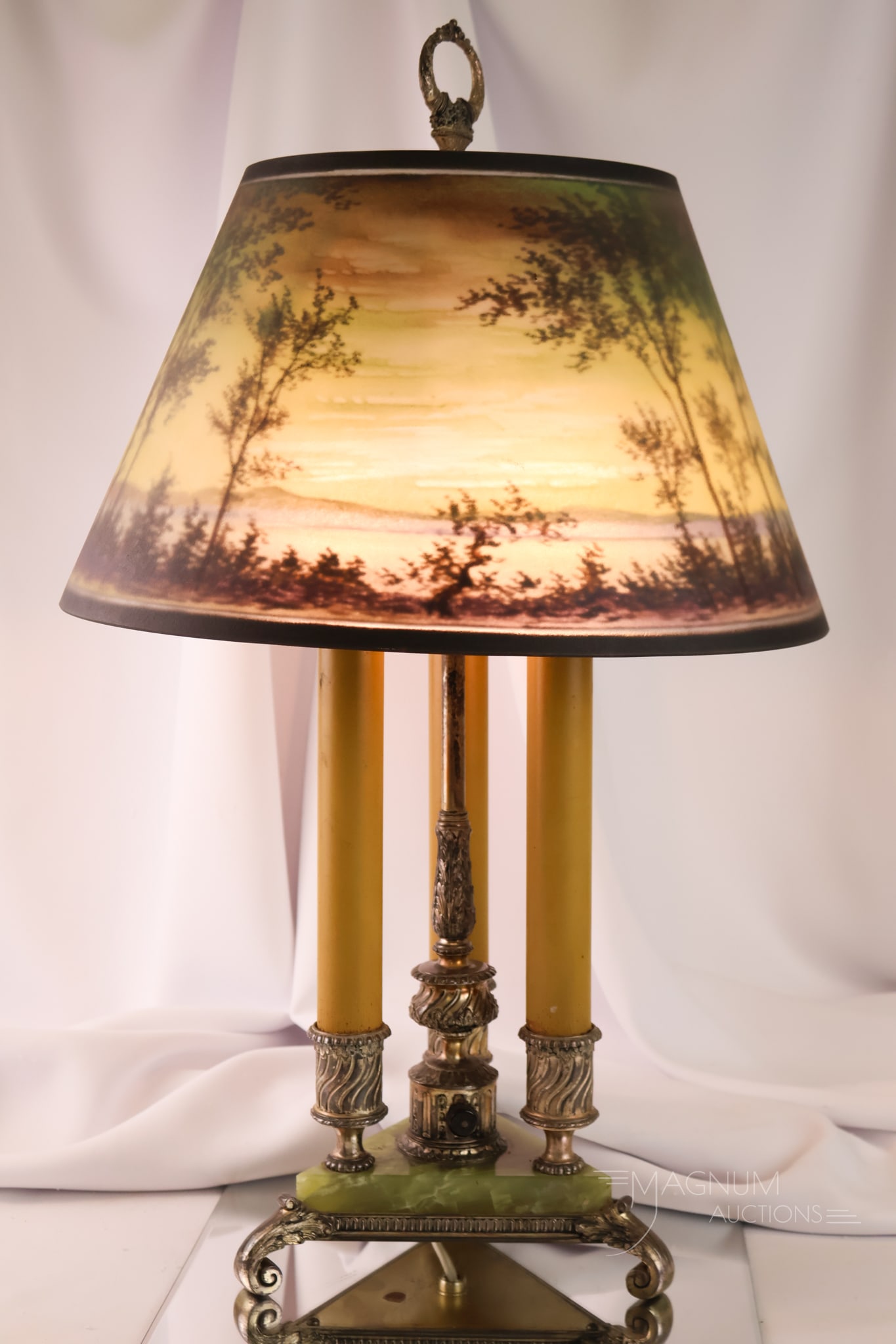 Pairpoint Reverse Painted Scenic Director Table Lamp - 2