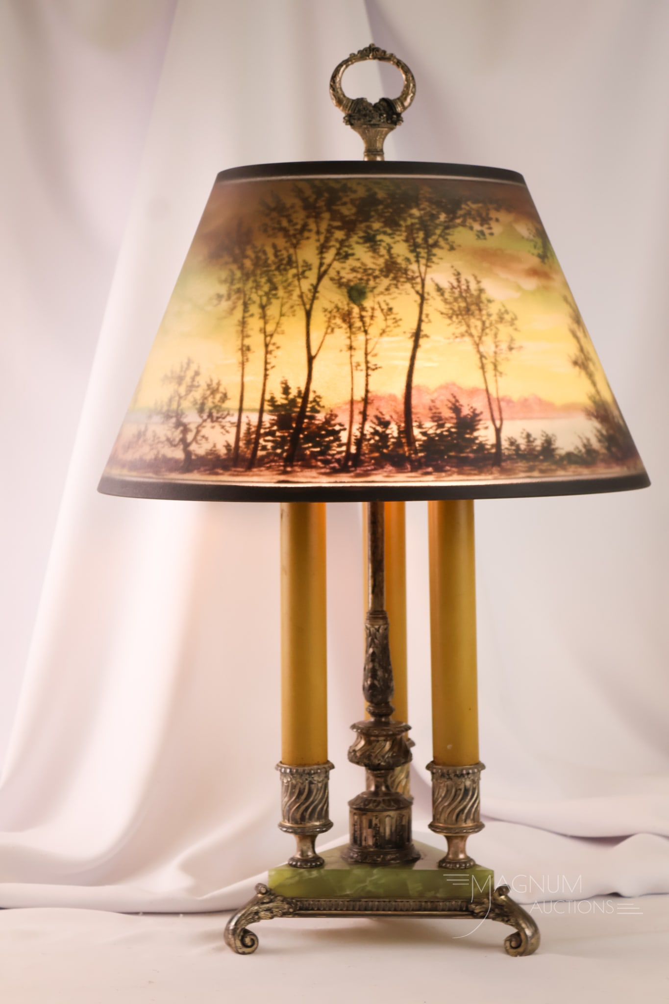 Pairpoint Reverse Painted Scenic Director Table Lamp - 3