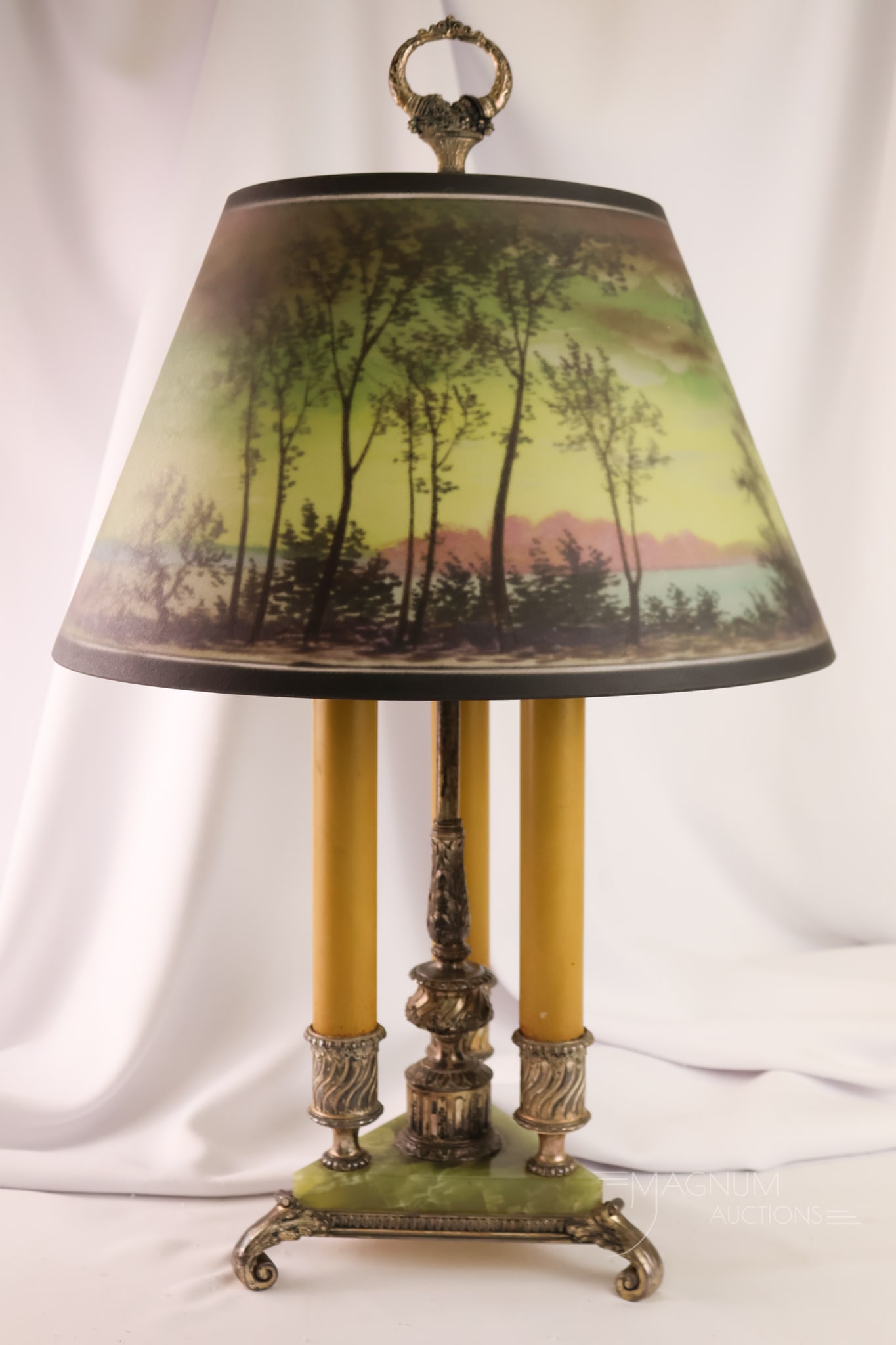 Pairpoint Reverse Painted Scenic Director Table Lamp - 4