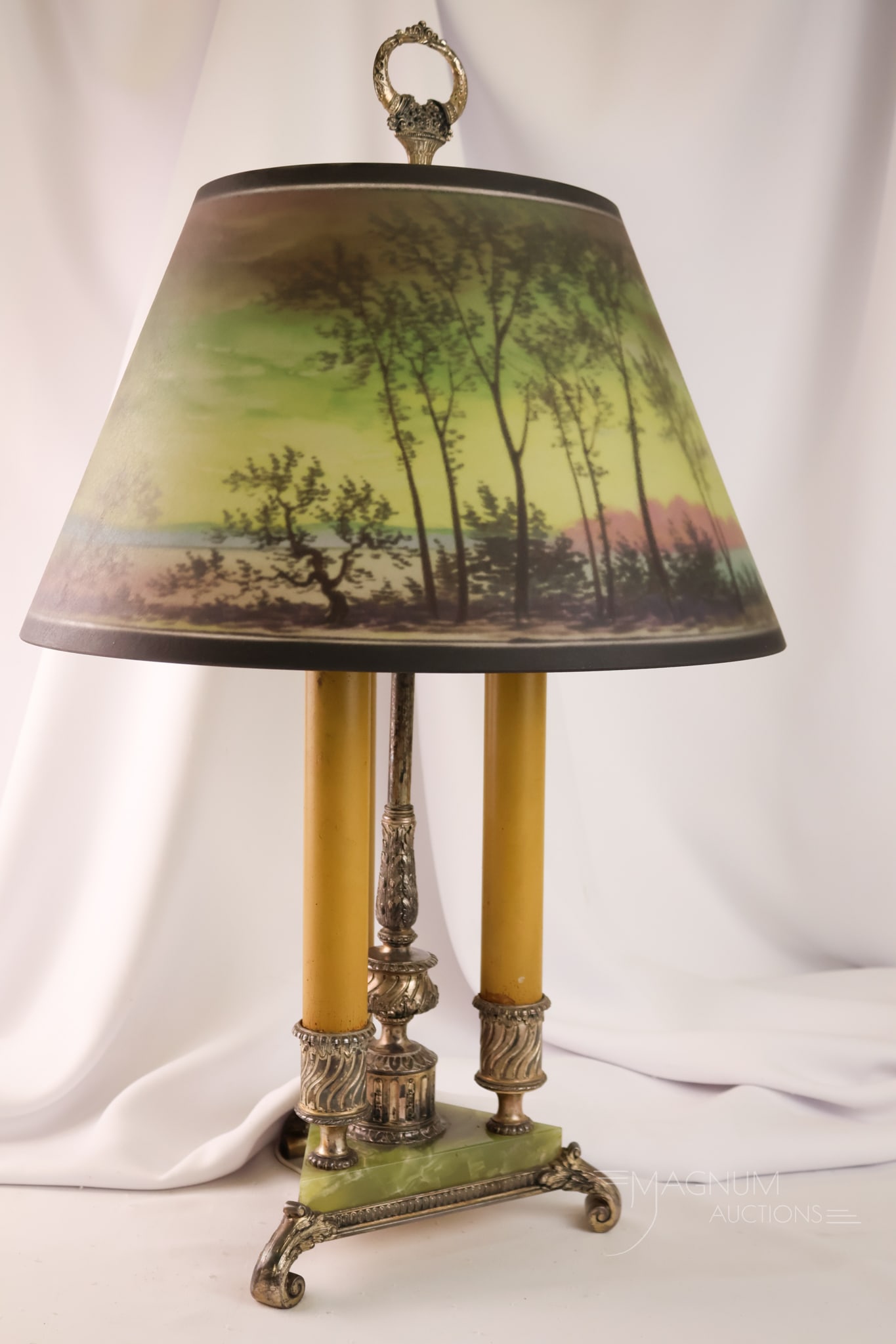 Pairpoint Reverse Painted Scenic Director Table Lamp - 5