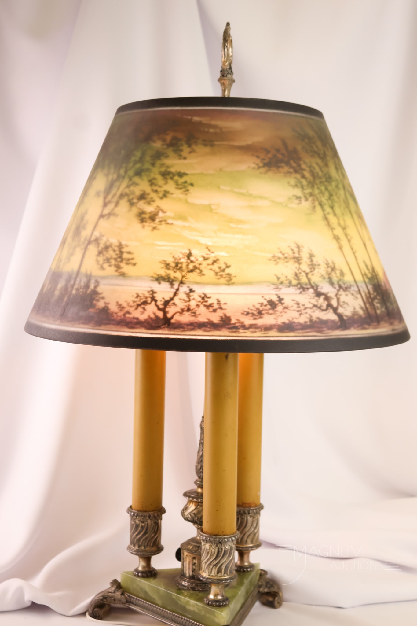 Pairpoint Reverse Painted Scenic Director Table Lamp - 7