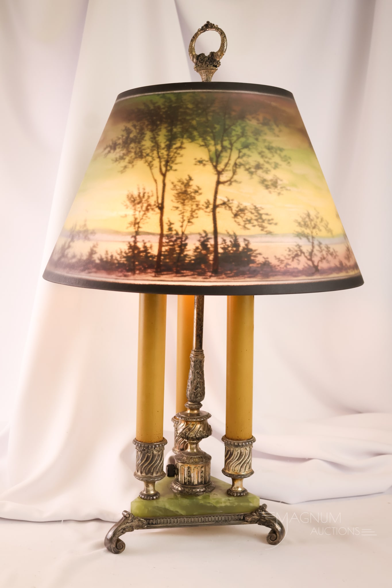 Pairpoint Reverse Painted Scenic Director Table Lamp - 8