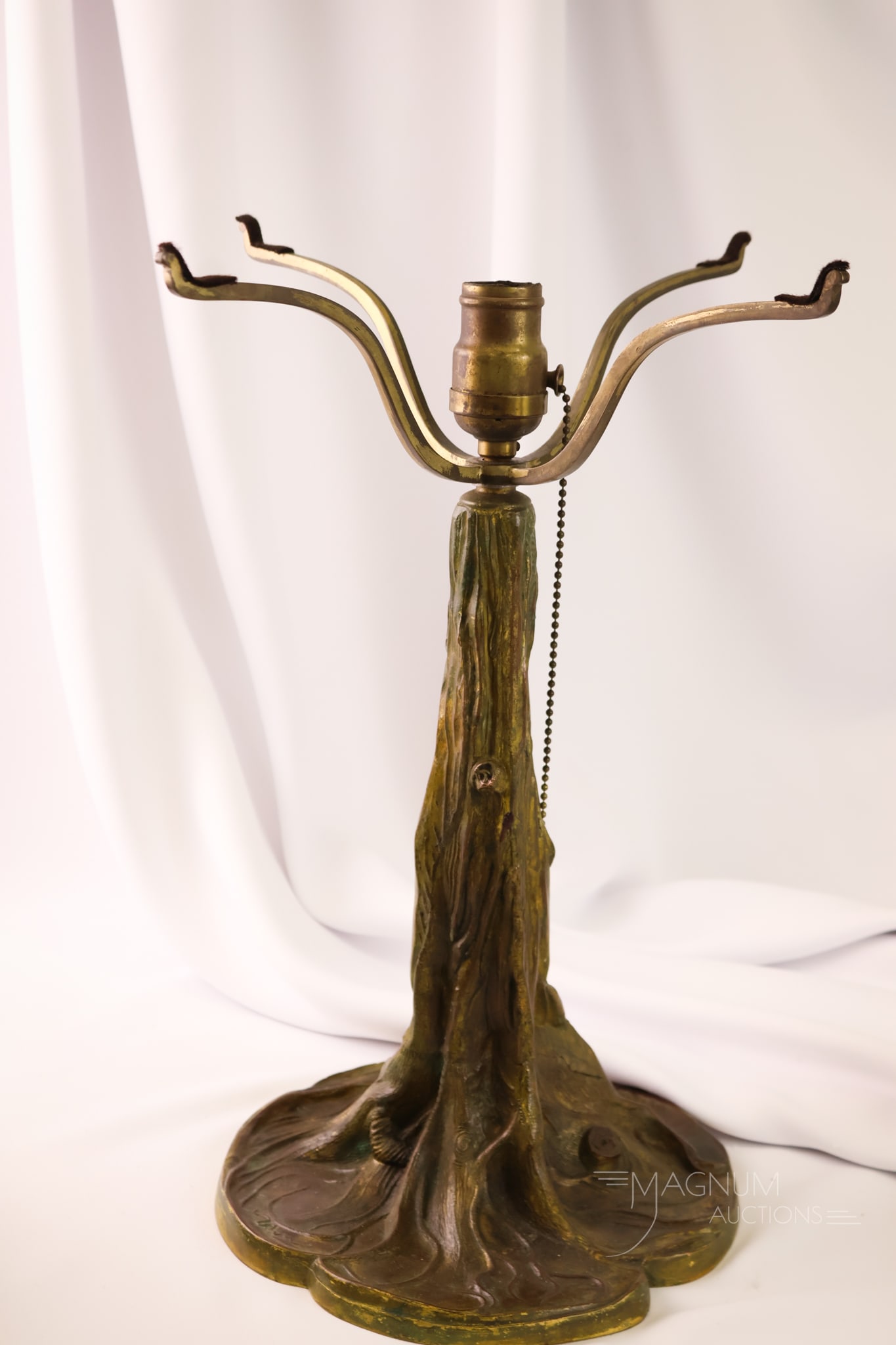 Pairpoint Reverse Painted Puffy Apple Tree lamp - 8