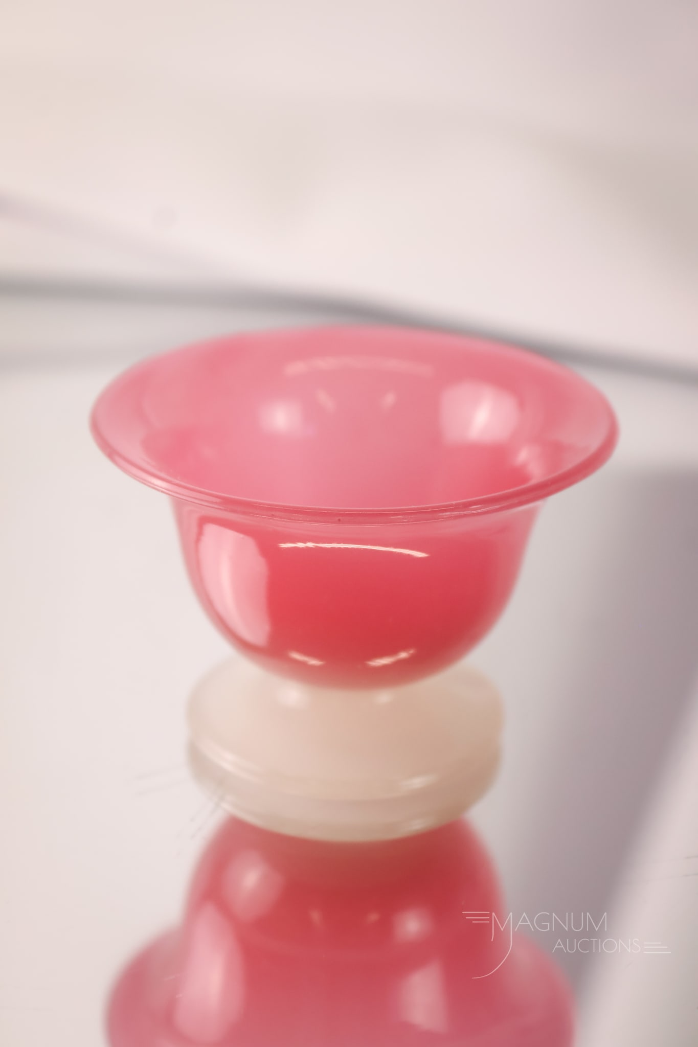 Steuben Rosalene Alabaster Footed Open Salt #3067 (1 of 7)