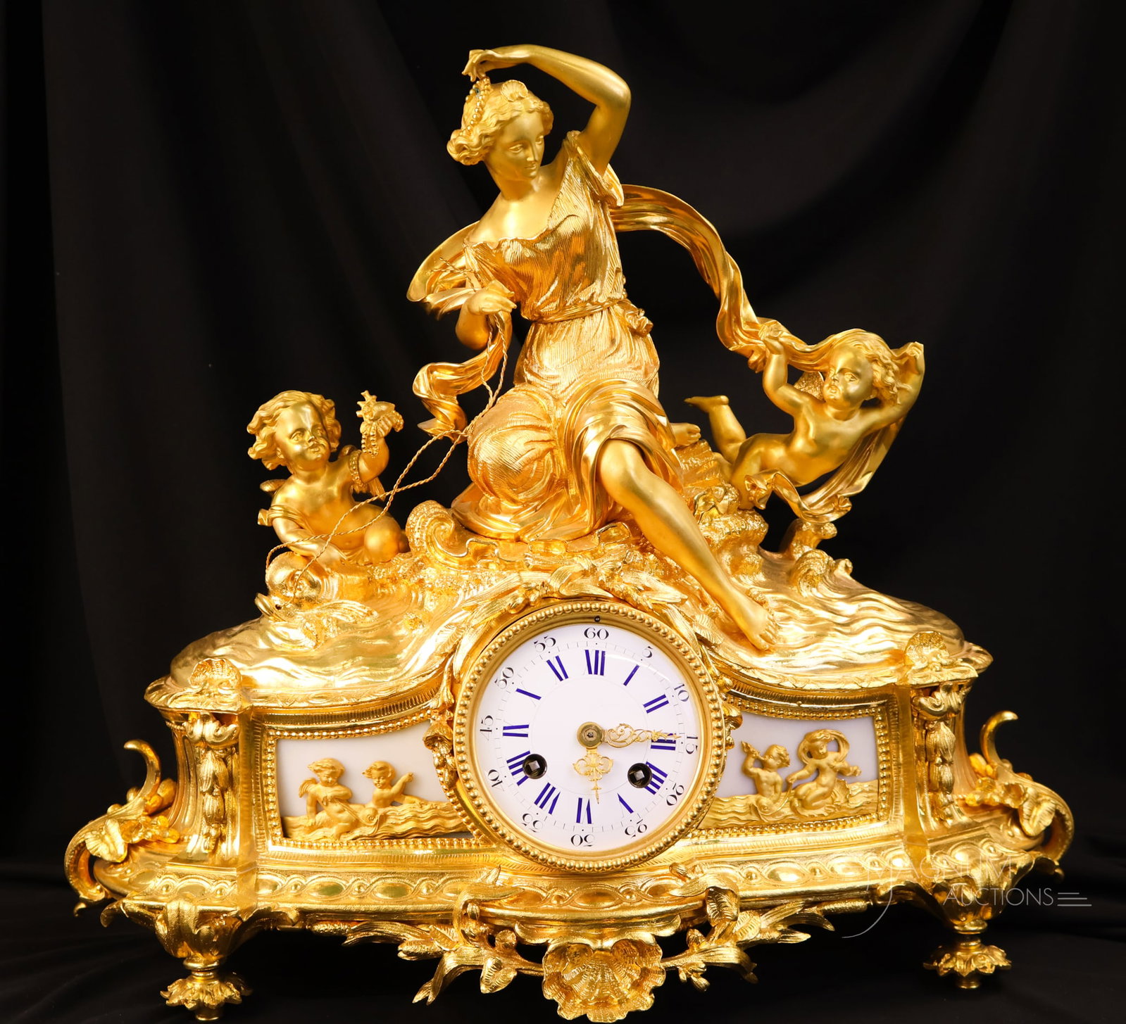 19th Century Napoleon III Gilt Bronze Mantle Clock (1 of 13)
