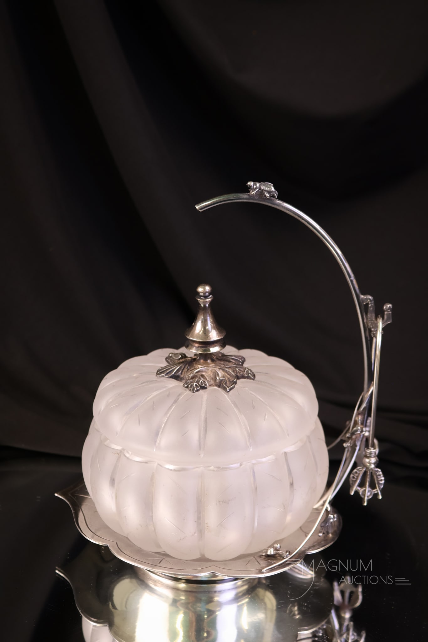 Victorian Silverplate Pumpkin Figural Pickle Castor (1 of 13)
