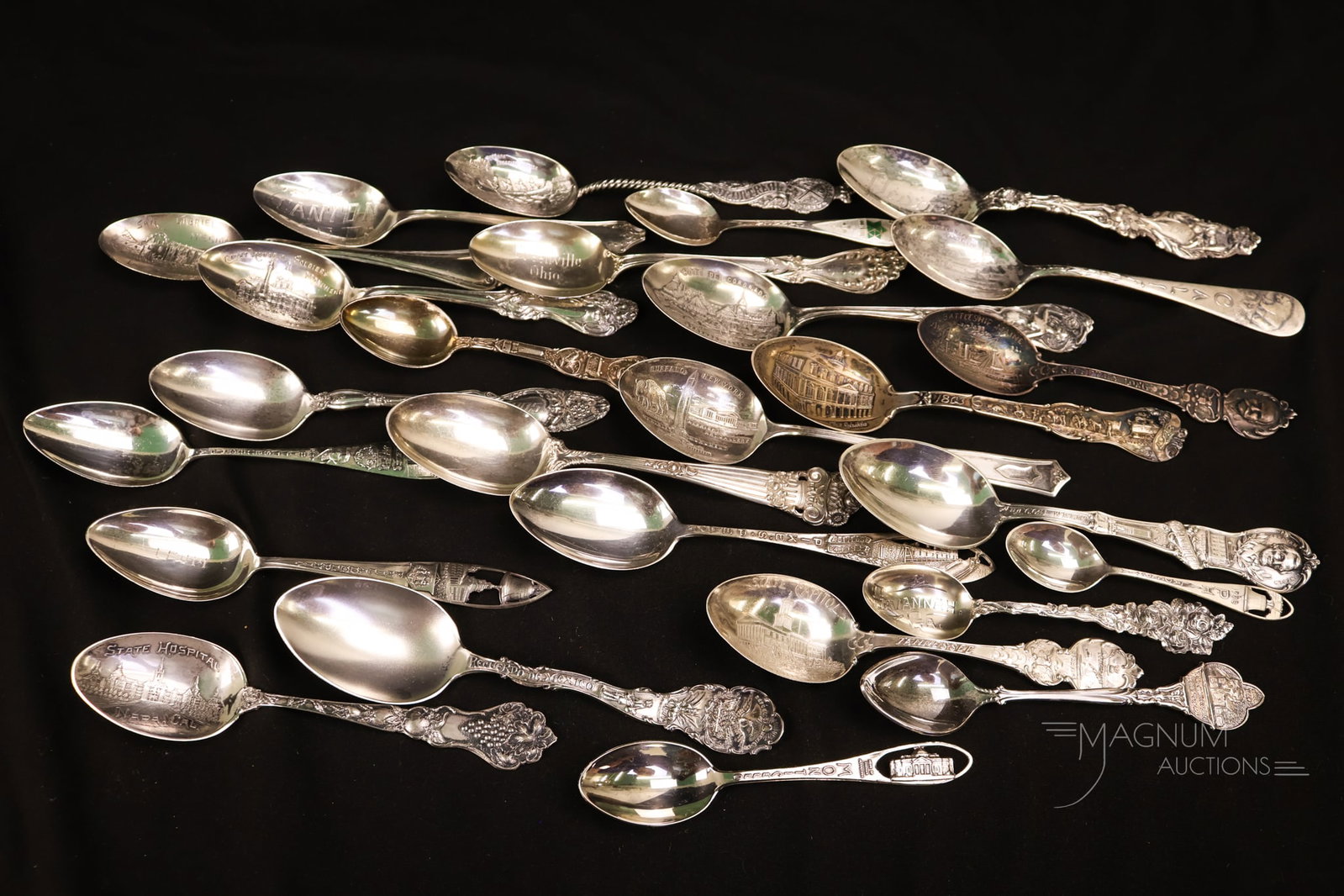 26 Sterling Silver Antique Collectible Souvenir Spoons (1 of 6)