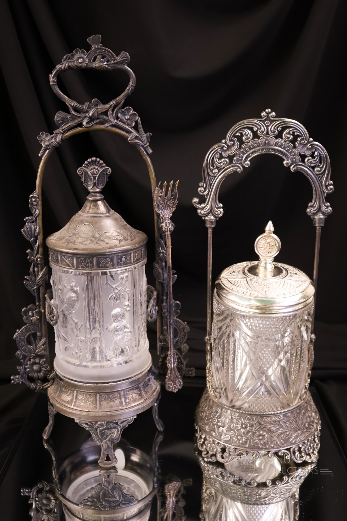 2 pc Lot Victorian Silverplate Pickle Castors Reed & Barton & Resting (1 of 11)