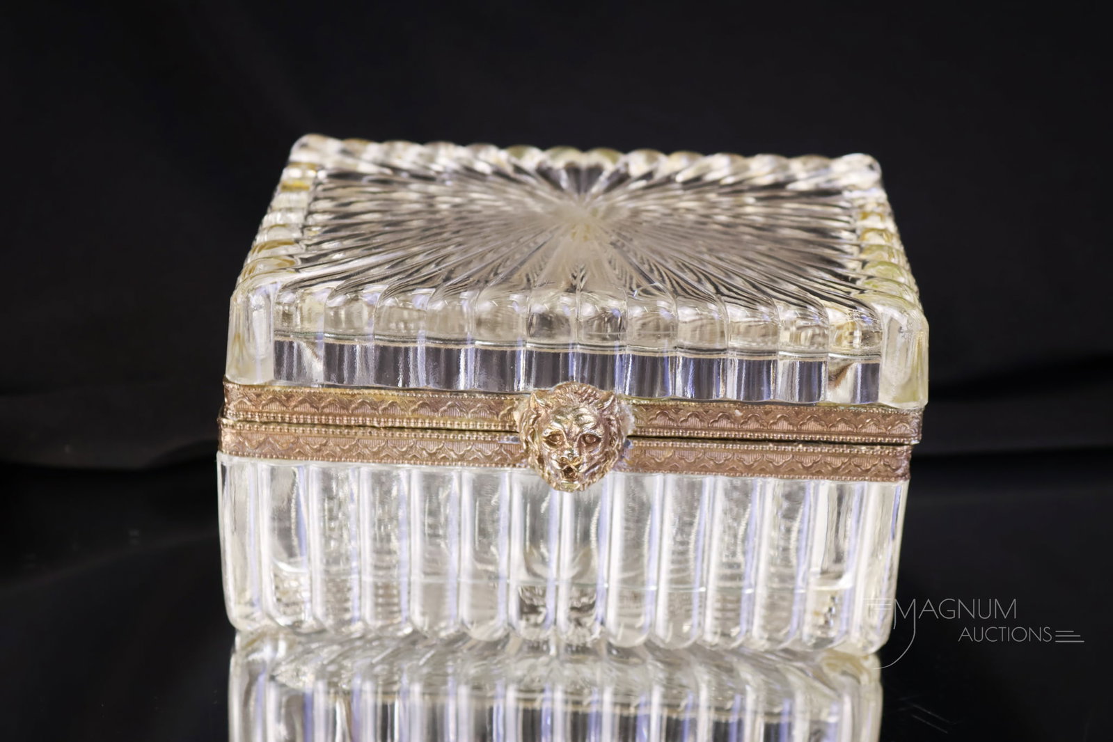 French Hollywood Regency Crystal Jewelry Box (1 of 6)