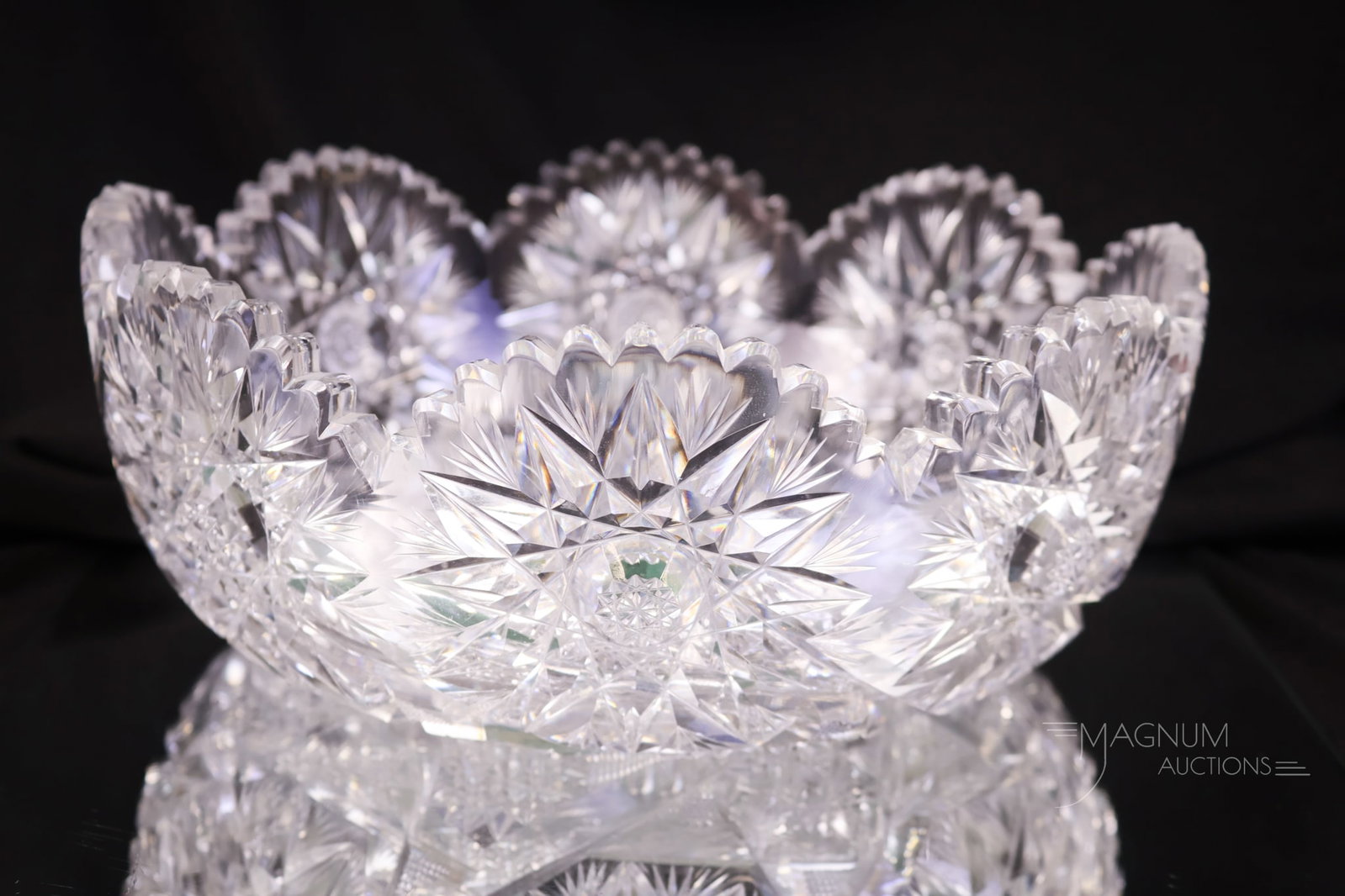 American Brilliant Period Cut Glass Bowl (1 of 10)