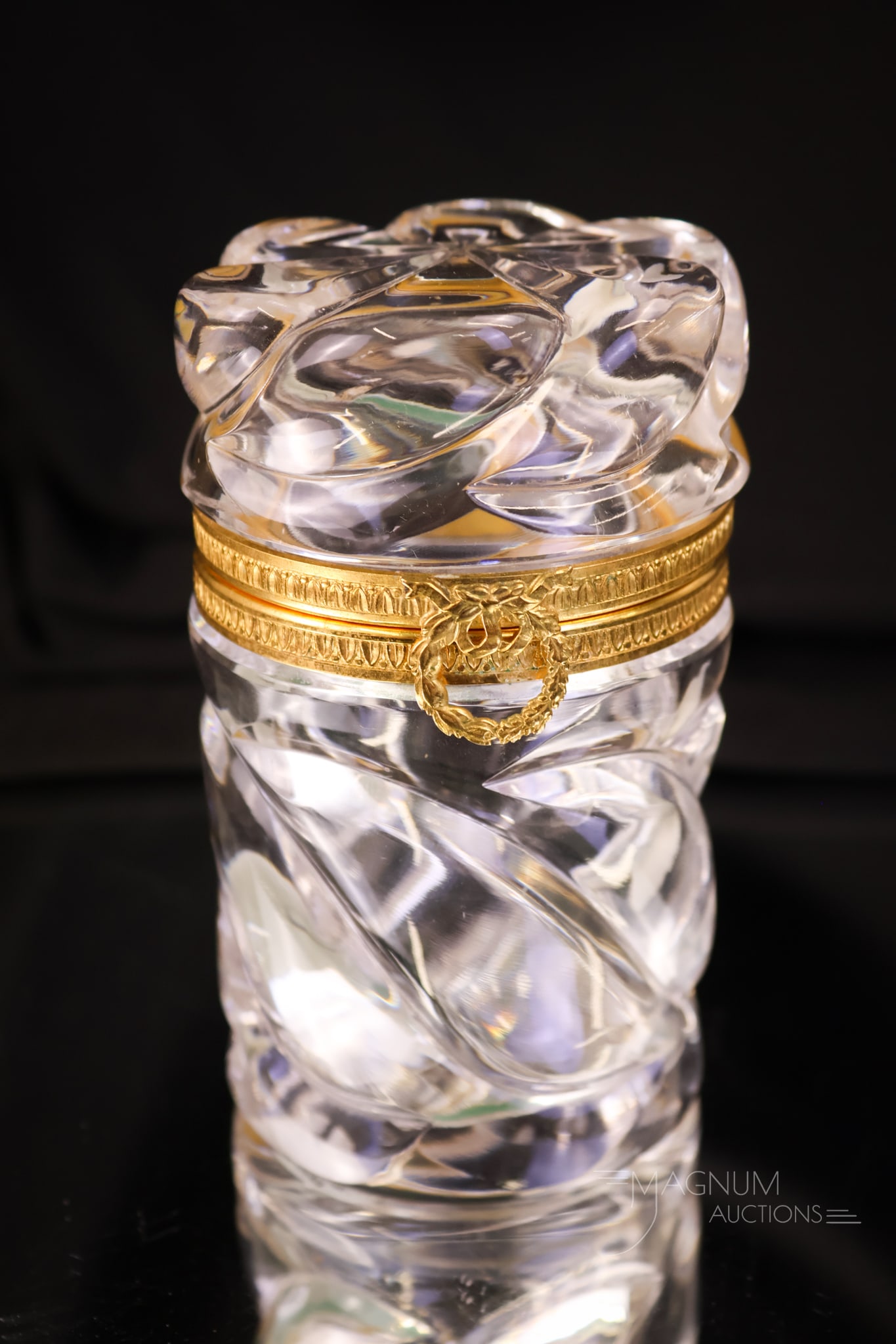 French Cut Crystal Hollywood Regency Jewelry Box (1 of 6)