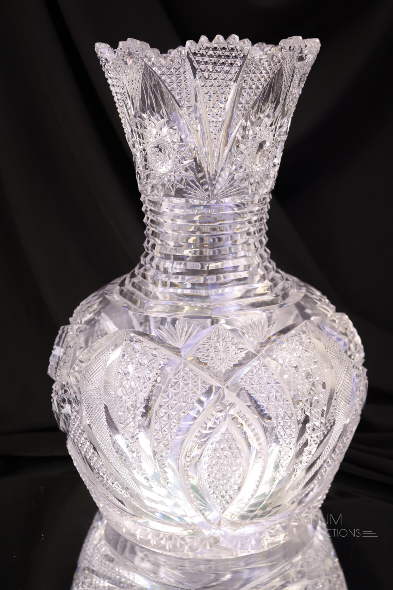 American Brilliant Cut Glass 11" Vase (1 of 10)