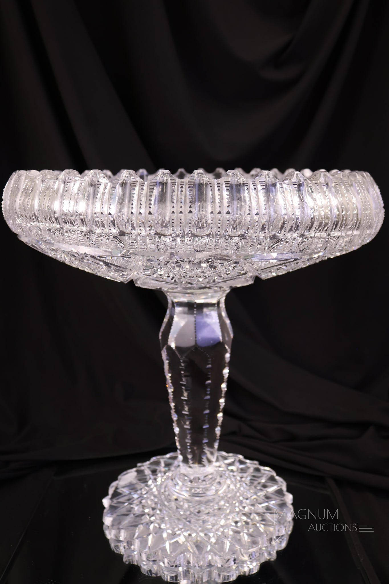 American Brilliant Cut Glass 12" Compote (1 of 7)