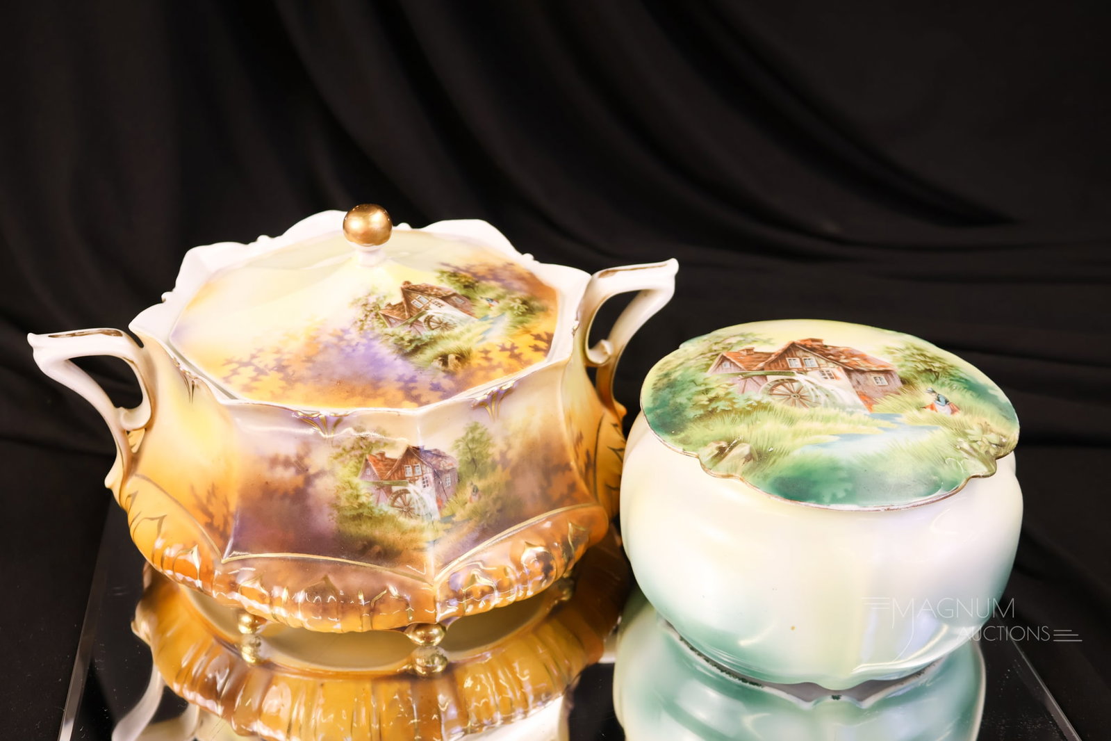 2 pc Lot R.S. Prussia Covered Jars Biscuit & More (1 of 10)