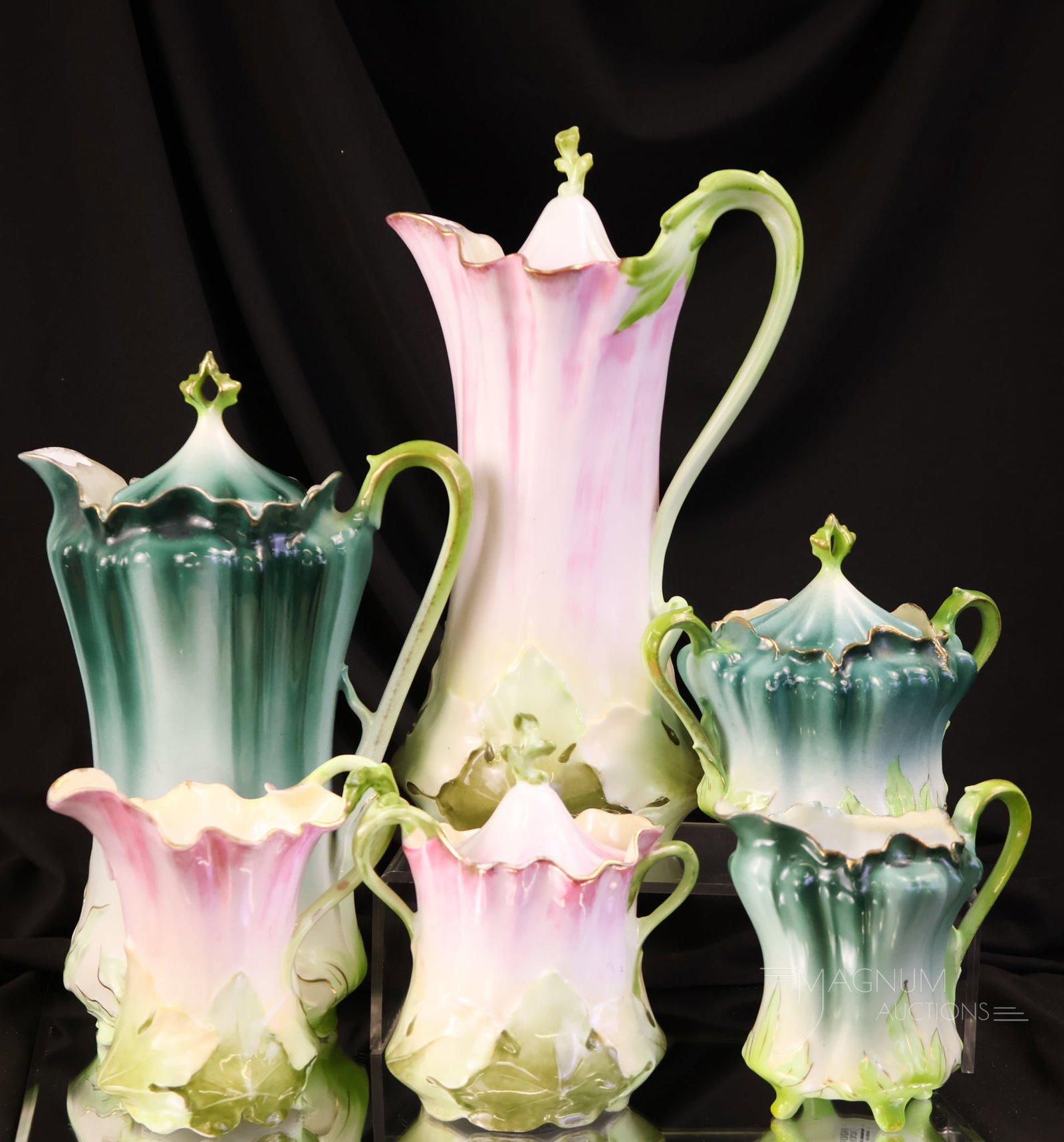 6 pc Lot R.S. Prussia Porcelain Molded Vegetable Form (1 of 14)