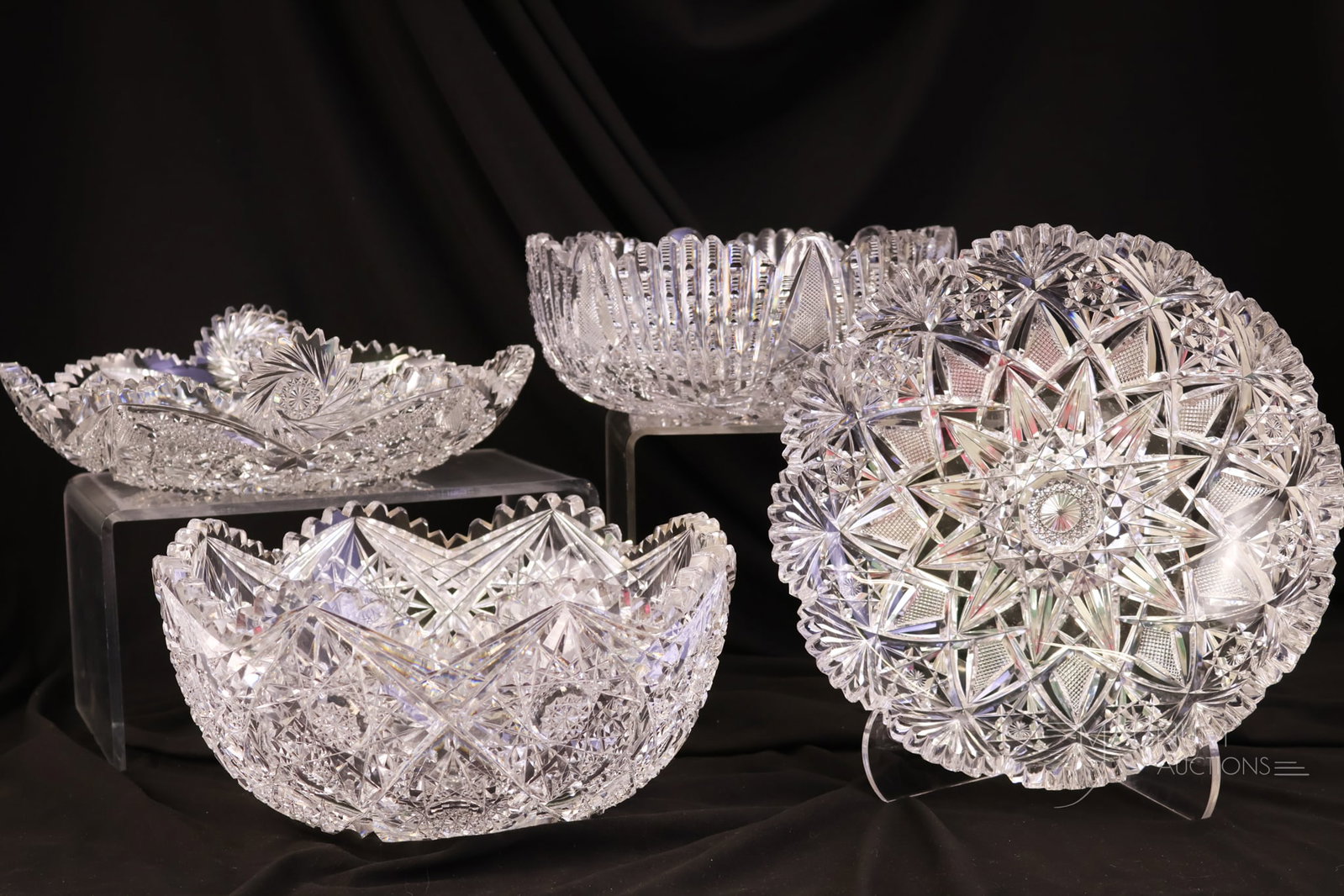 4 pc Lot American Brilliant Cut Glass Bowls (1 of 10)