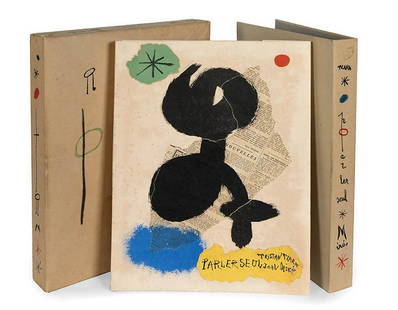 JOAN MIRÓ (Barcelona, 1893 – Palma de Mallorca,: JOAN MIRÓ (Barcelona, 1893 – Palma de Mallorca, 1983); TRISTAN TZARA (Romania, 1896 Paris, 1963)."Parler seul", 1950.Illustrated book with 72 lithographs and a lithographed collage, issue 2