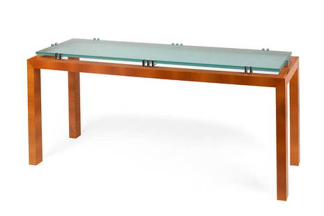 JAIME TRESSERRA CLAPÉS (Barcelona, 1943).Console table: JAIME TRESSERRA CLAPÉS (Barcelona, 1943).Console table "Caliber".In walnut wood.With Tresserra brand stamp.The "Caliber" console table is sold in the Tresserra Collection for € 6125 plus VAT.