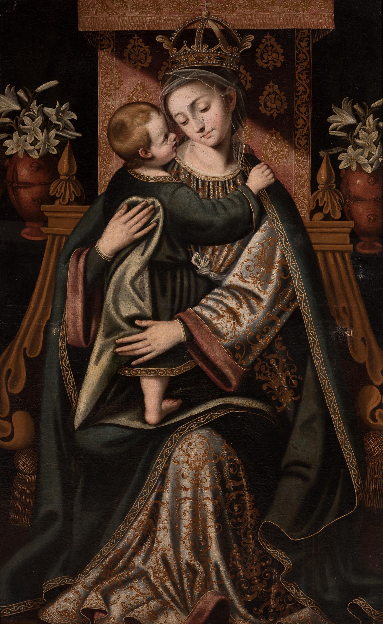 Valencian School; around 1600.  "Virgin with Child" (1 of 7)