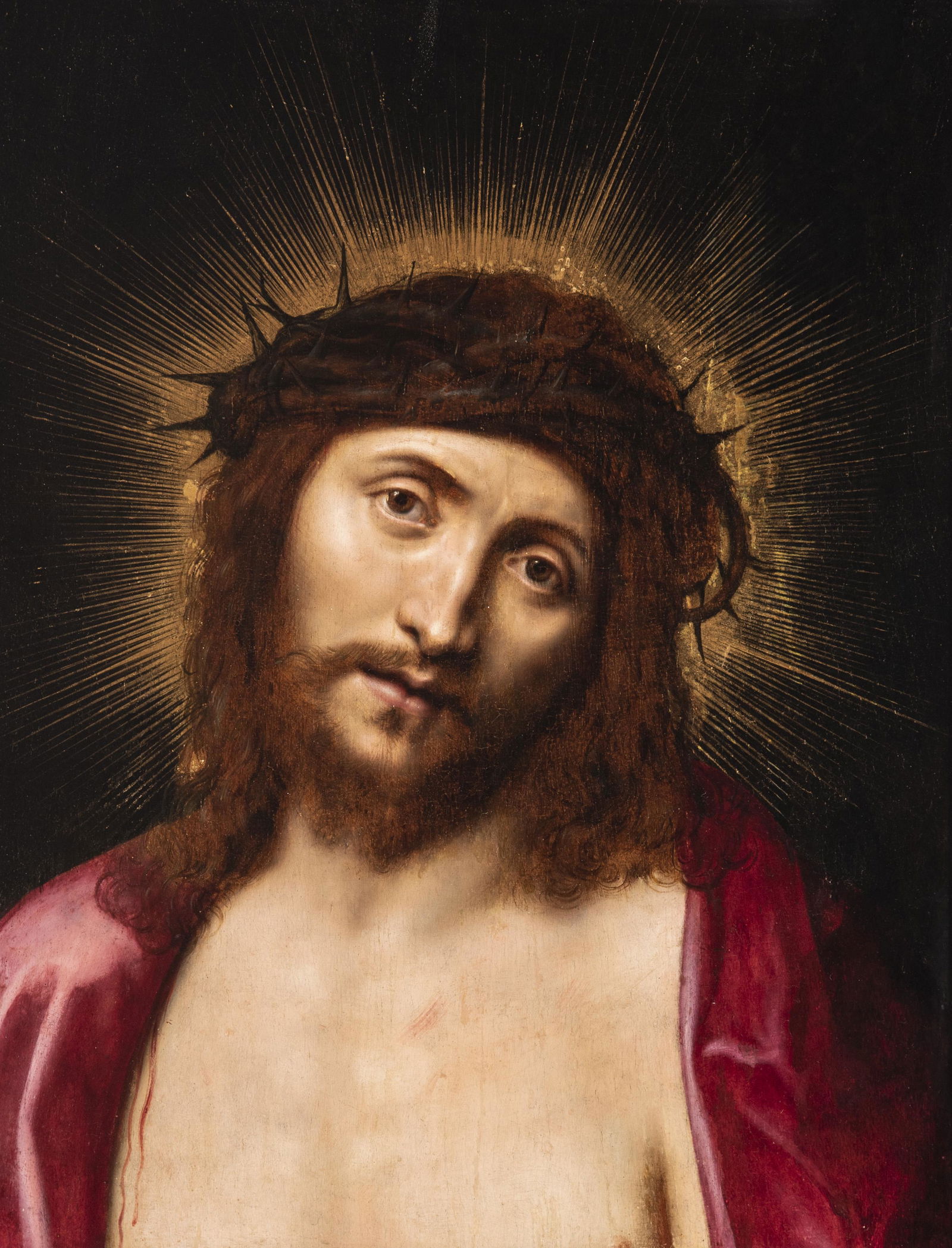 Italian school; around 1630-1640.  "Ecce Homo".  Oil on (1 of 7)