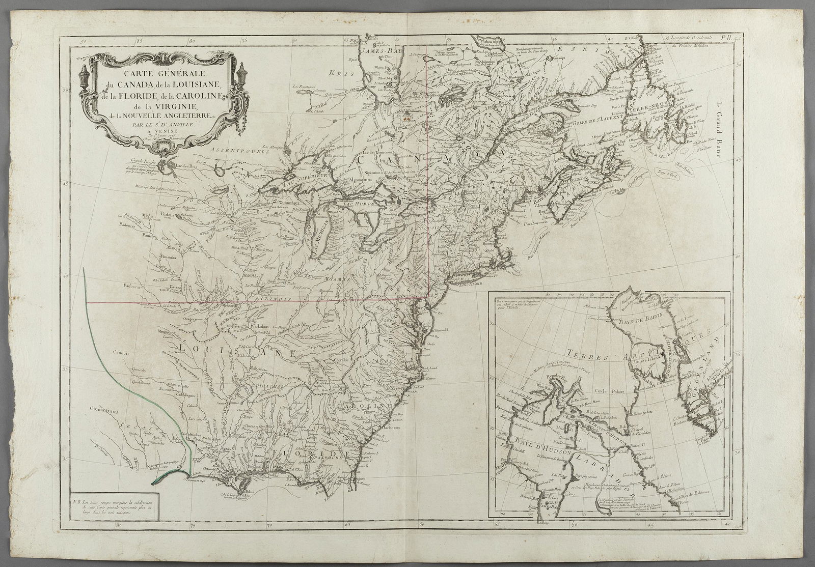"GENERAL MAP OF CANADA", from the "Atlas Universel, (1 of 4)