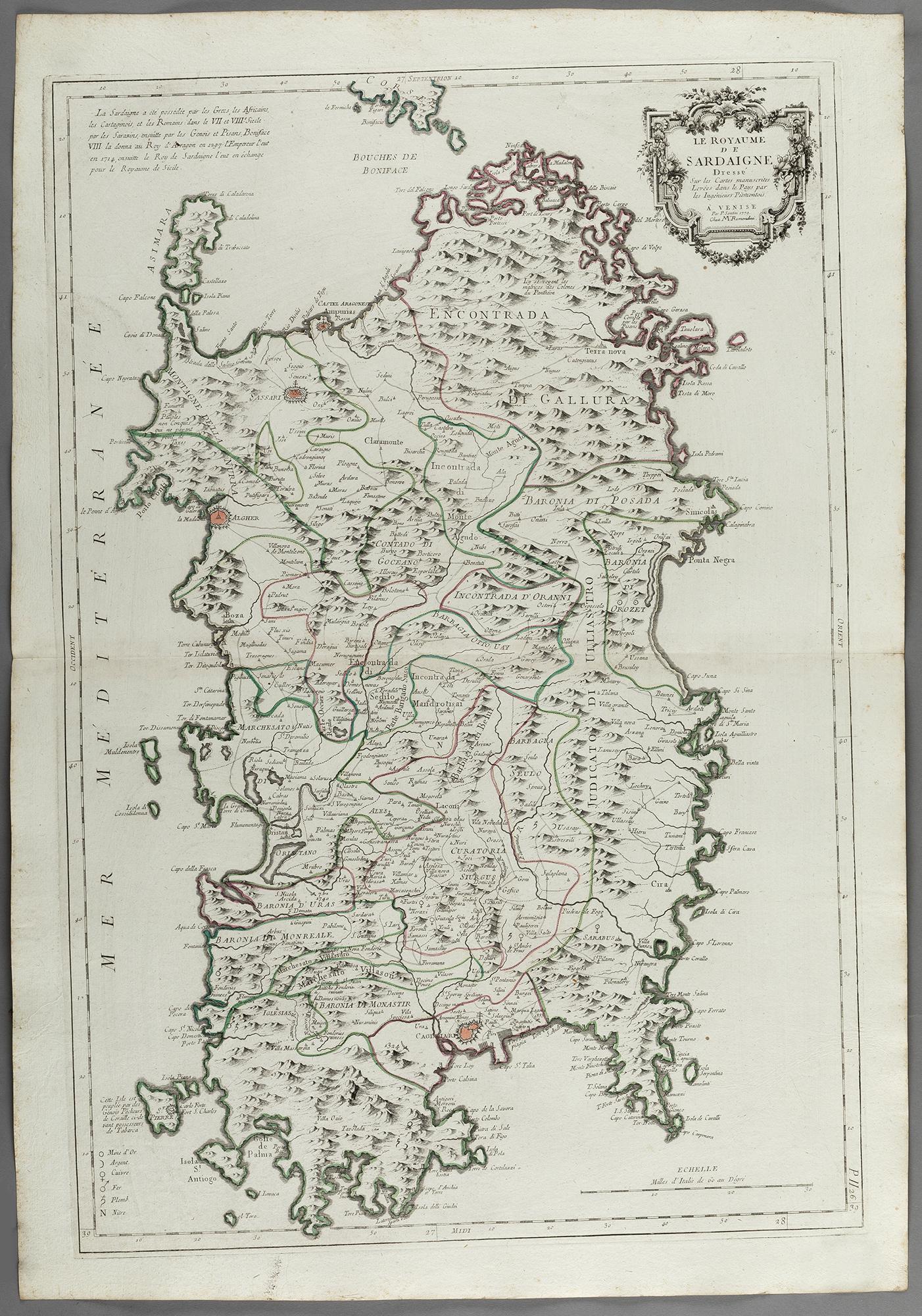 "MAP OF THE KINGDOM OF SARDINIA", from the "Atlas (1 of 4)