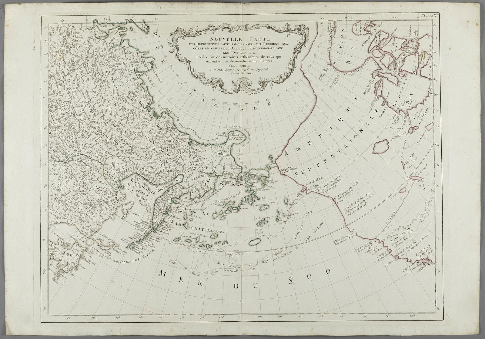 "NEW MAP OF THE DISCOVERIES MADE BY RUSSIAN SHIPS ON (1 of 4)