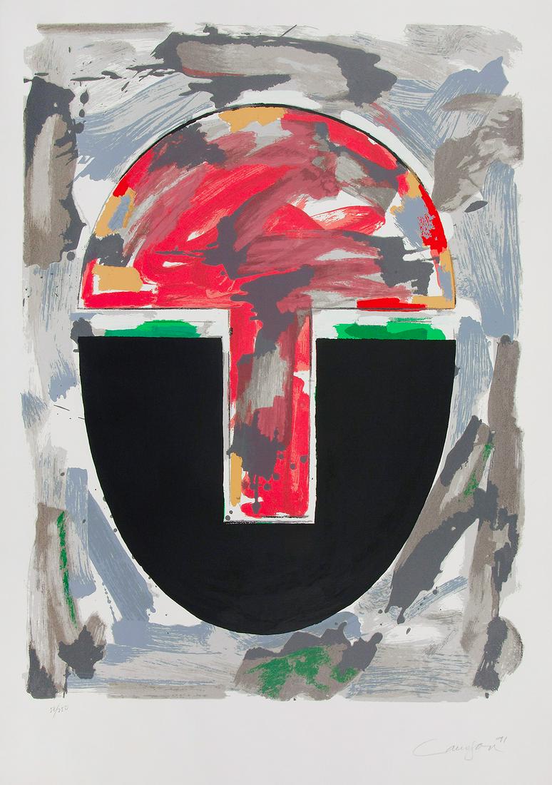 RAFAEL CANOGAR GÃ“MEZ (Toledo, 1935). Untitled, 1991,: RAFAEL CANOGAR GÃ“MEZ (Toledo, 1935).Untitled, 1991, from the Suite Olympic Centennial.Silkscreen on 270 grams VÃ©lin d'Arches paper, copy 58/250.Signed, dated and justified by hand.Measurements: