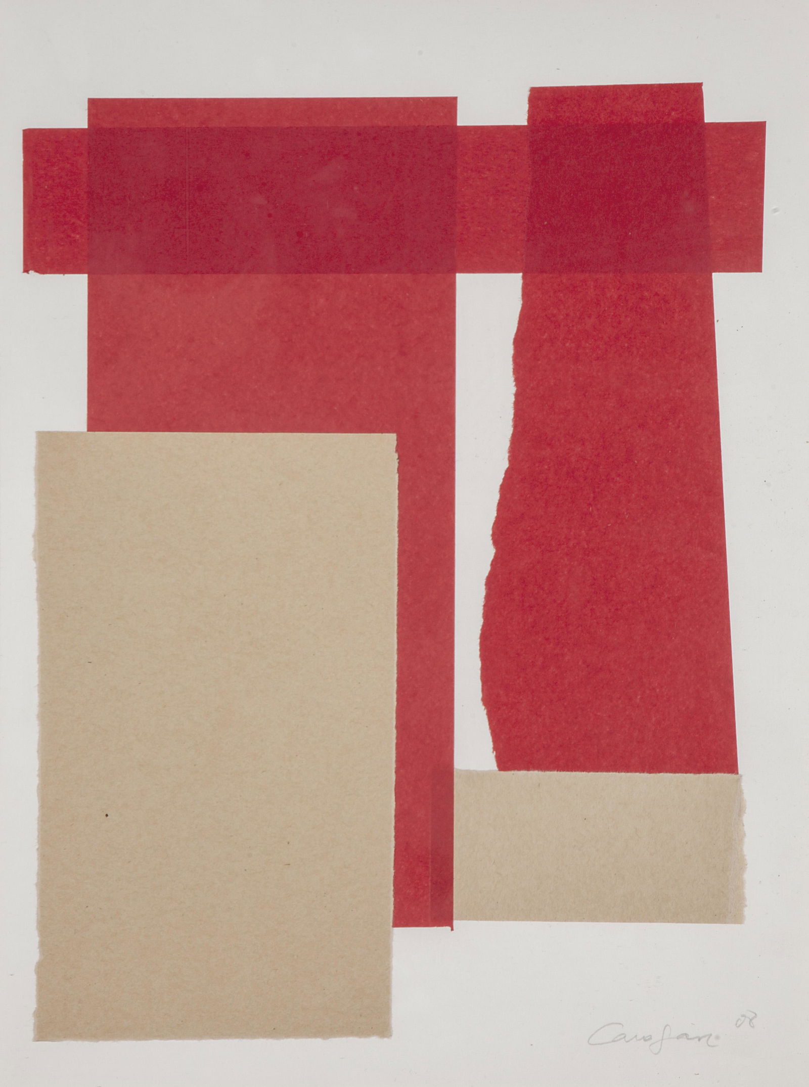 RAFAEL CANOGAR (Toledo, 1935). Untitled. 2008.: RAFAEL CANOGAR (Toledo, 1935).Untitled. 2008.Collage on cardboard.Signed and dated.Measurements: 44 x 34 cm. 57 x 41 cm.Disciple of Daniel VÃ¡zquez DÃ­az, during his youth he worked in the line of