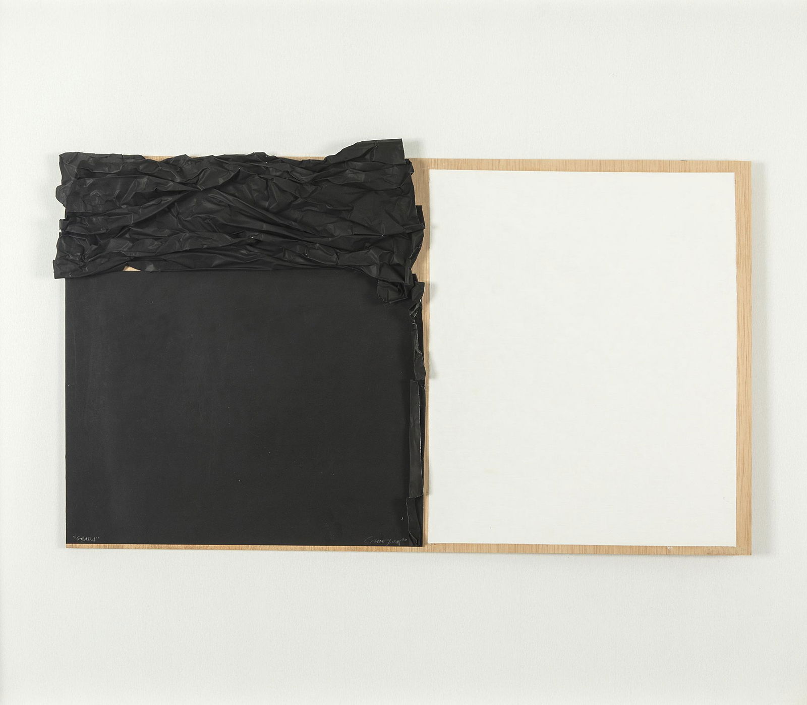 RAFAEL CANOGAR GÃ“MEZ (Toledo, 1935). "Grada".2000.: RAFAEL CANOGAR GÃ“MEZ (Toledo, 1935)."Grada".2000.Construction in aluminum and oil on board.Signed and dated on the lower left corner: "00 / Canogar".Work catalogued in the web page of the artist N