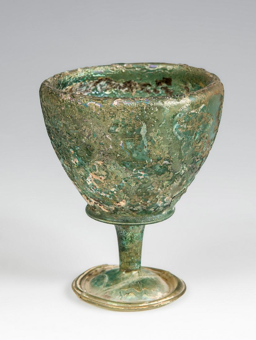 Roman cup, 2nd century AD.  In glass. (1 of 4)