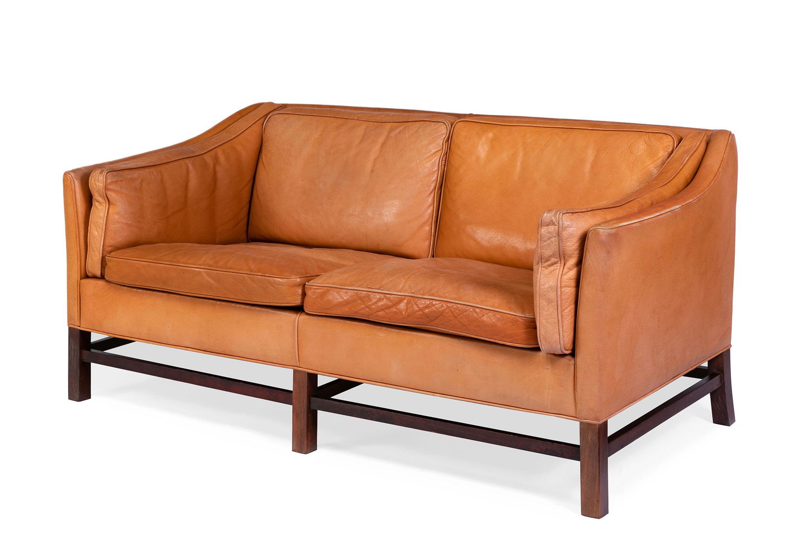 GRANT.  Two-seater sofa of Danish design manufactured (1 of 6)