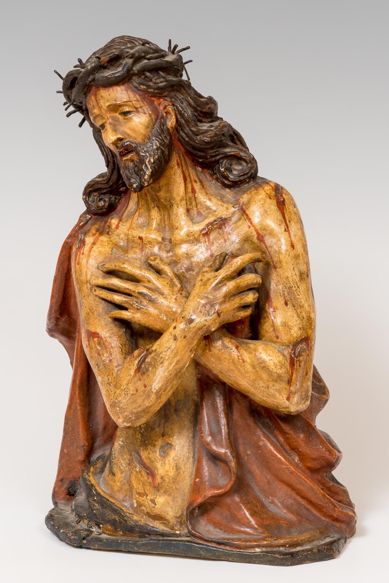 Spanish school; XVII century. "Christ on." Cooked clay (1 of 5)