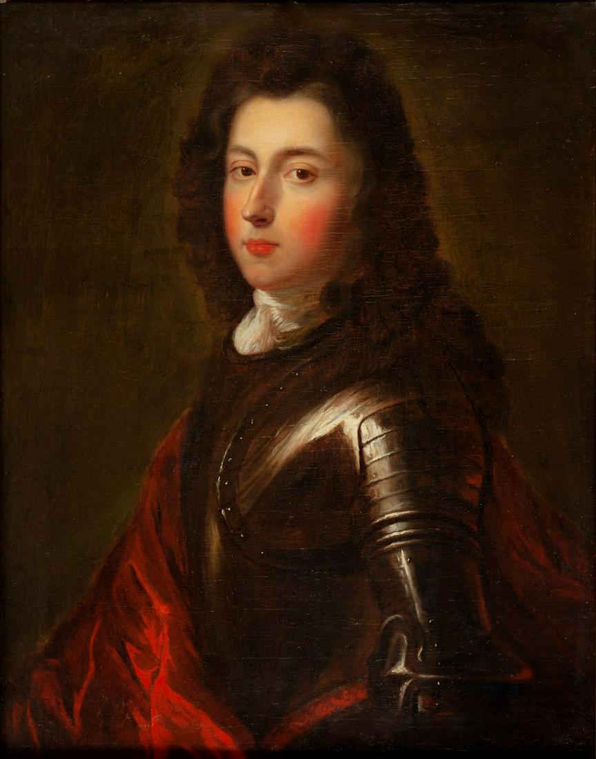 French school, ca. 1700. "Male portrait.  Oil on (1 of 6)