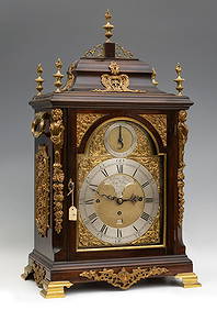 Bracket type watch, George III. Signed WILLIANS HUGHES. London, 1784. Mahogany case, with important (1 of 7)